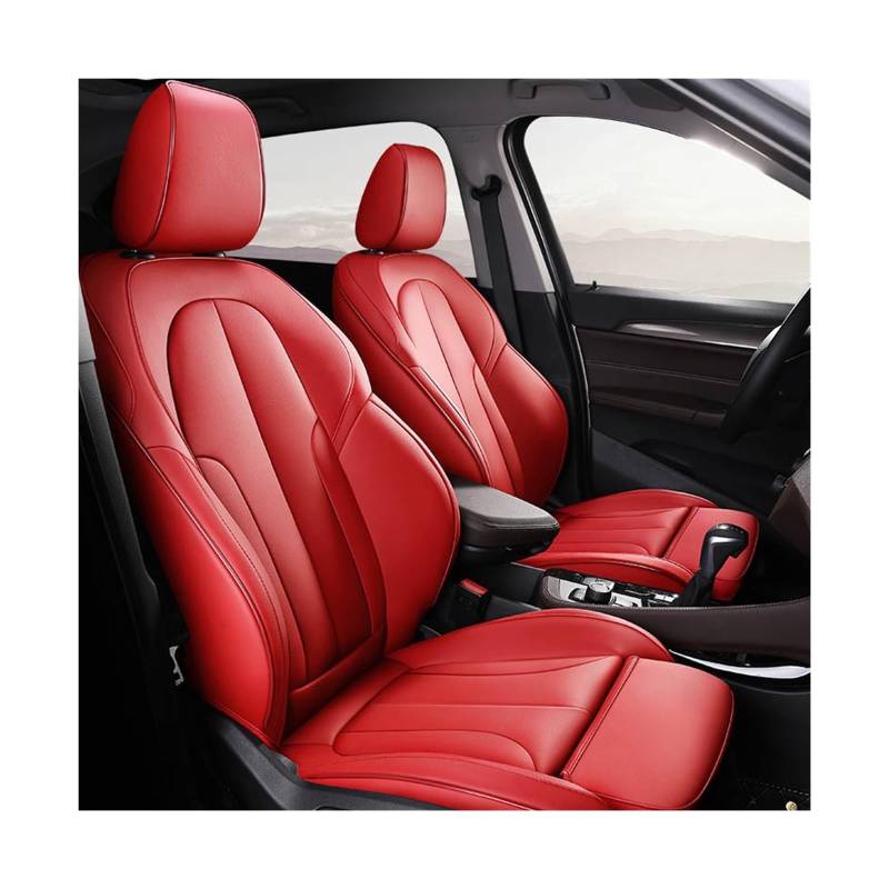 Maßgeschneiderter Leder-Autositzbezug kompatibel for BMW 1er E81 E82 E87 E88 F20 F21 F52 F40 2er F22 F23 F44 F45 F46(GTI Red) von JLPOCRBJ