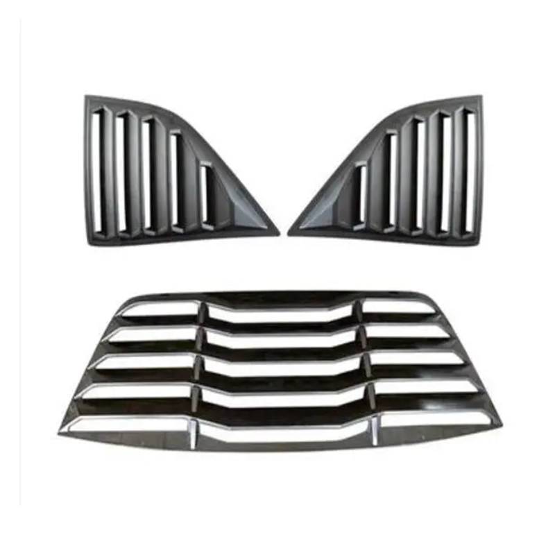 Matte Schwarz Shutter Grill Abdeckung Rahmen Auto Hinten Fenster Dekorative Jalousie Kompatibel for Dodge Challenger 2015 2016 2017 2018 2019 2020(Silver) von JLPOCRBJ