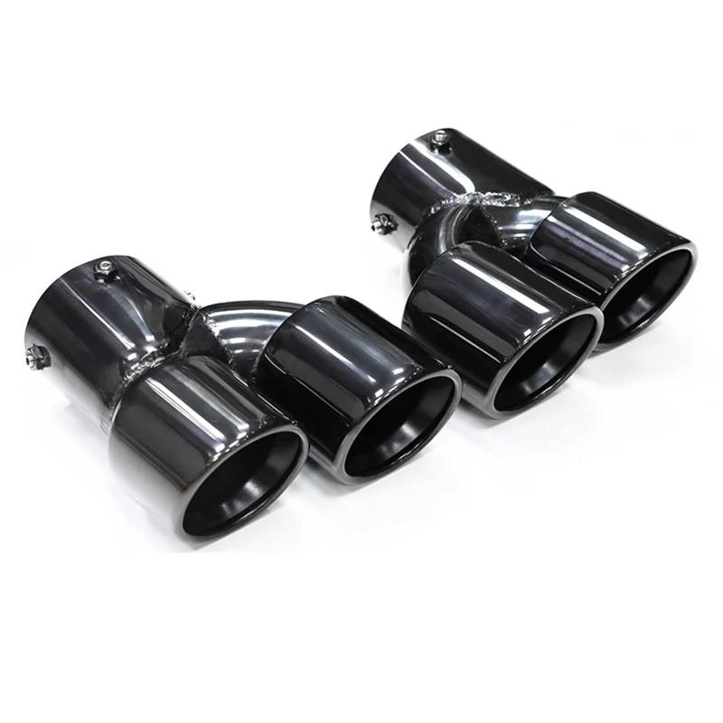 Quad-Auto-Auspuffblende, kompatibel mit BMW G42 M240i 2021 2022 2023, Dual Performance-Auspuffblende, Schalldämpferblende, Auspuffanlage, Düsenblende(Black A) von JLPOCRBJ