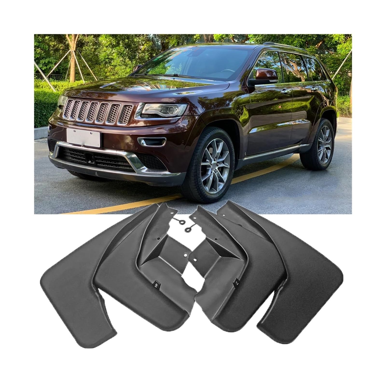 Schmutzfänger, kompatibel for Jeep Grand Cherokee WK2 2011–2019, Kotflügel, Kotflügel, Schmutzfänger, Spritzschutz, Schmutzfänger, Autozubehör von JLPOCRBJ