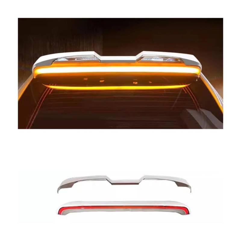 Schwanz Flügel Mit Led-Licht Kompatibel for Toyota Prado Land Cruiser 2008-2021 Konvertieren Spoiler Bremslicht Körper Kit Auto Zubehör(2010-2021) von JLPOCRBJ