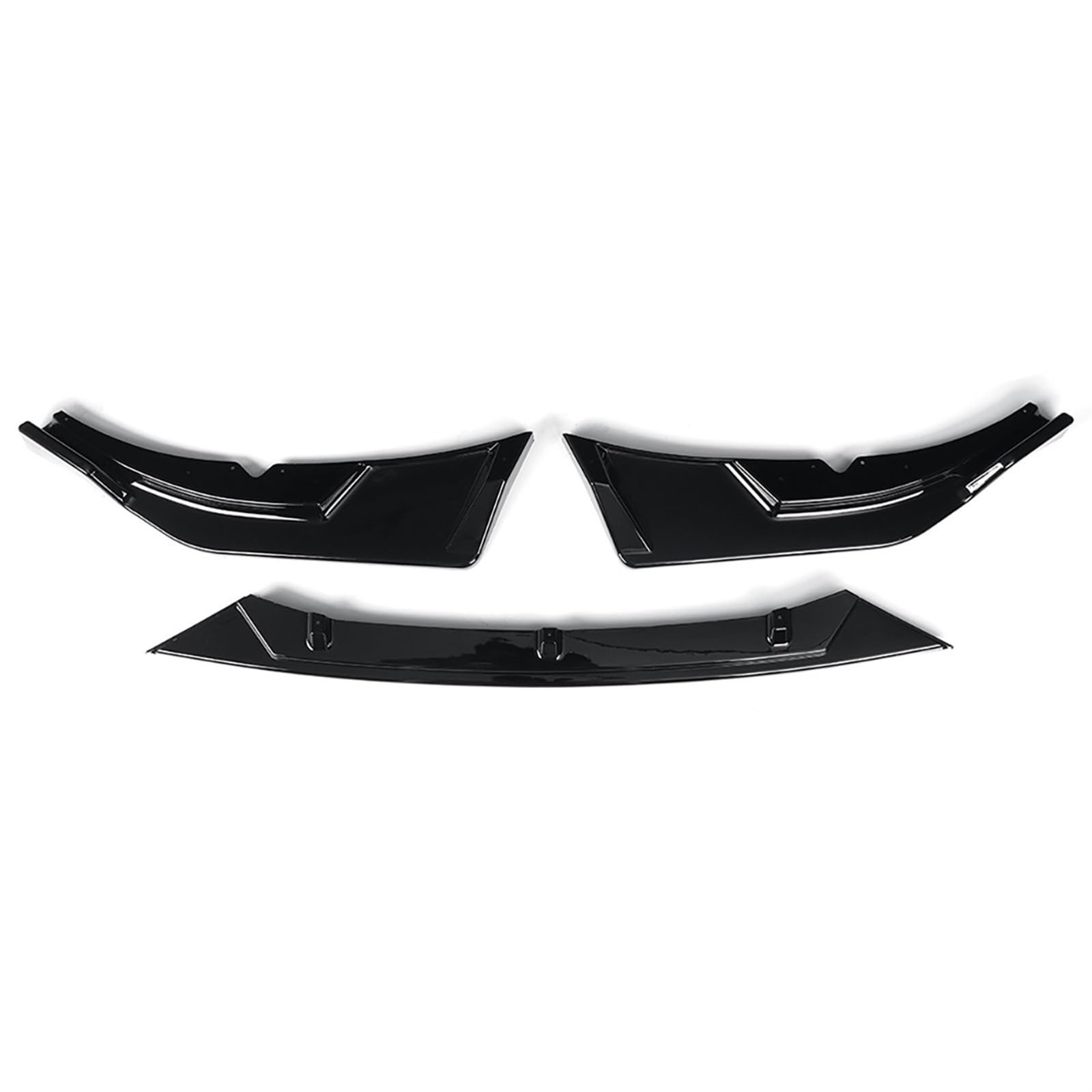 Schwarz/Karbonfaser-Look, Auto-Frontstoßstange, Spoiler, Lippenschutz, Kinnsplitter, Deflektor, Lippenschutz, Verkleidung, kompatibel mit Jaguar XE 2020–2021(Glossy Black) von JLPOCRBJ