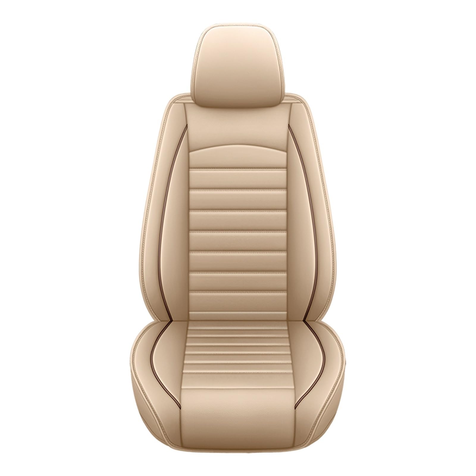 Universal Leder Auto Sitzbezug Kissen Komplettset Kompatibel for Dodge Caliber Kompatibel for Peugeot 208 Auto Zubehör Innen Frauen(Beige) von JLPOCRBJ