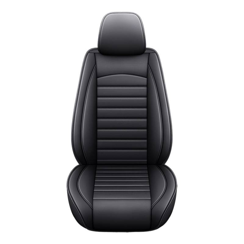 Universal Leder Auto Sitzbezug Kissen Komplettset Kompatibel for Dodge Caliber Kompatibel for Peugeot 208 Auto Zubehör Innen Frauen(Black) von JLPOCRBJ