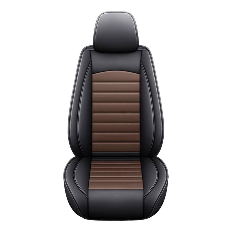 Universal Leder Auto Sitzbezug Kissen Komplettset Kompatibel for Dodge Caliber Kompatibel for Peugeot 208 Auto Zubehör Innen Frauen(Black brown) von JLPOCRBJ