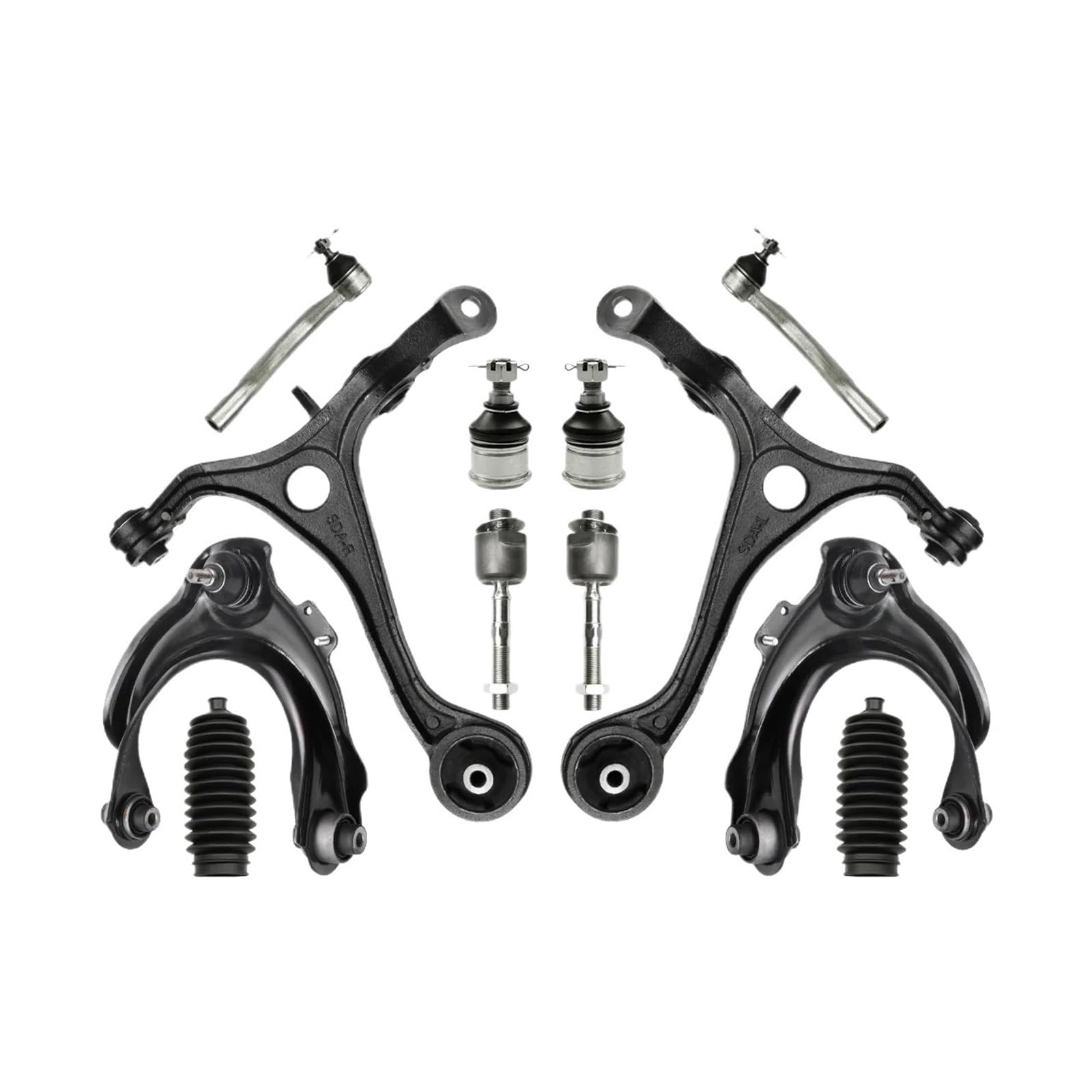 Vorne Oberer Unterer Querlenker Kugelgelenk Stabilisator Link Spurstange Boot 12 stücke Kit Kompatibel for Honda Accord V6 3,0 L 2003-2005 von JLPOCRBJ