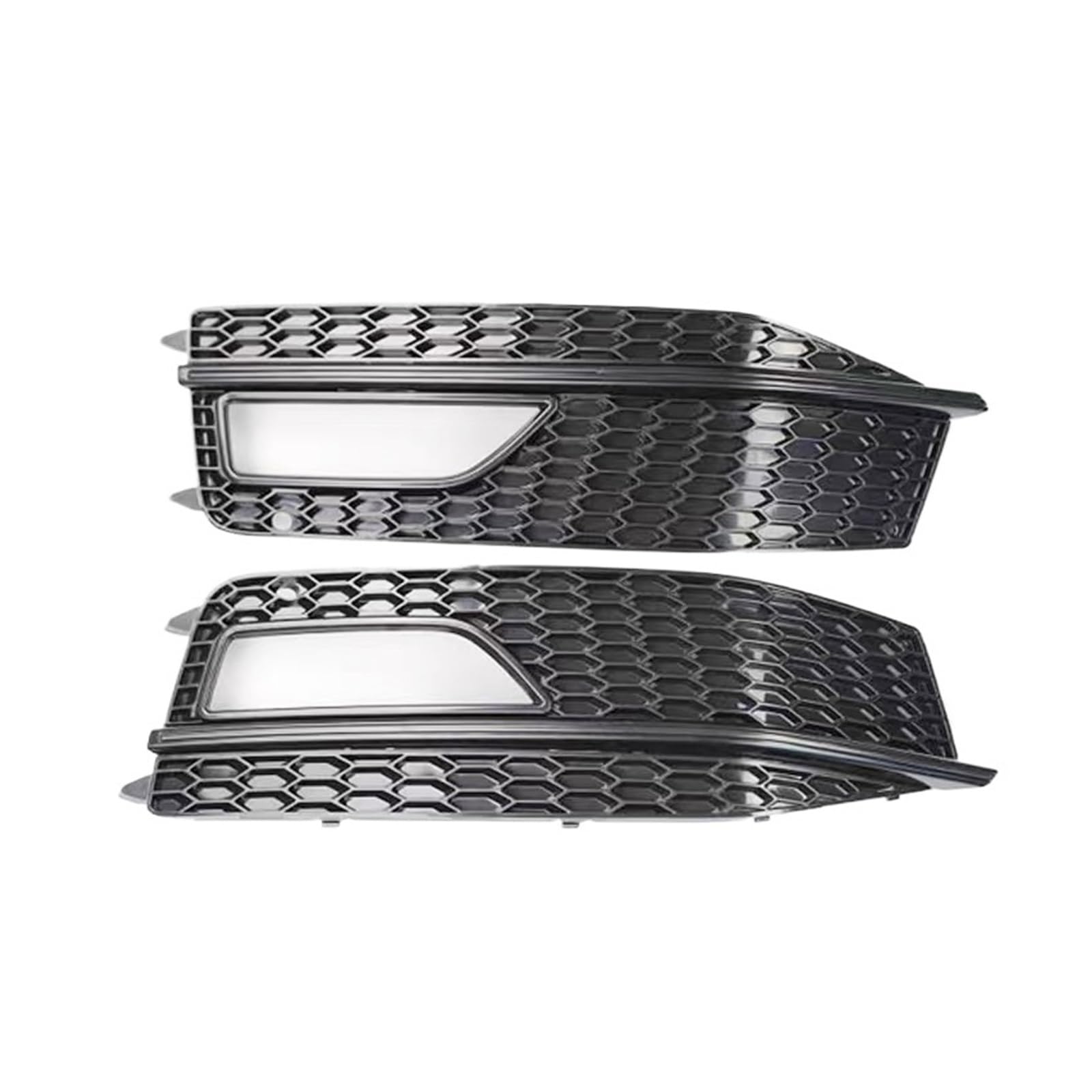 Vorne links rechts Stoßstange Nebelscheinwerfer Lampe Chrom Grill Kompatibel for Audi A4/A4L B9 S4 Sline 2013 2014 2015 2016 Auto-Styling Zubehör(Black) von JLPOCRBJ