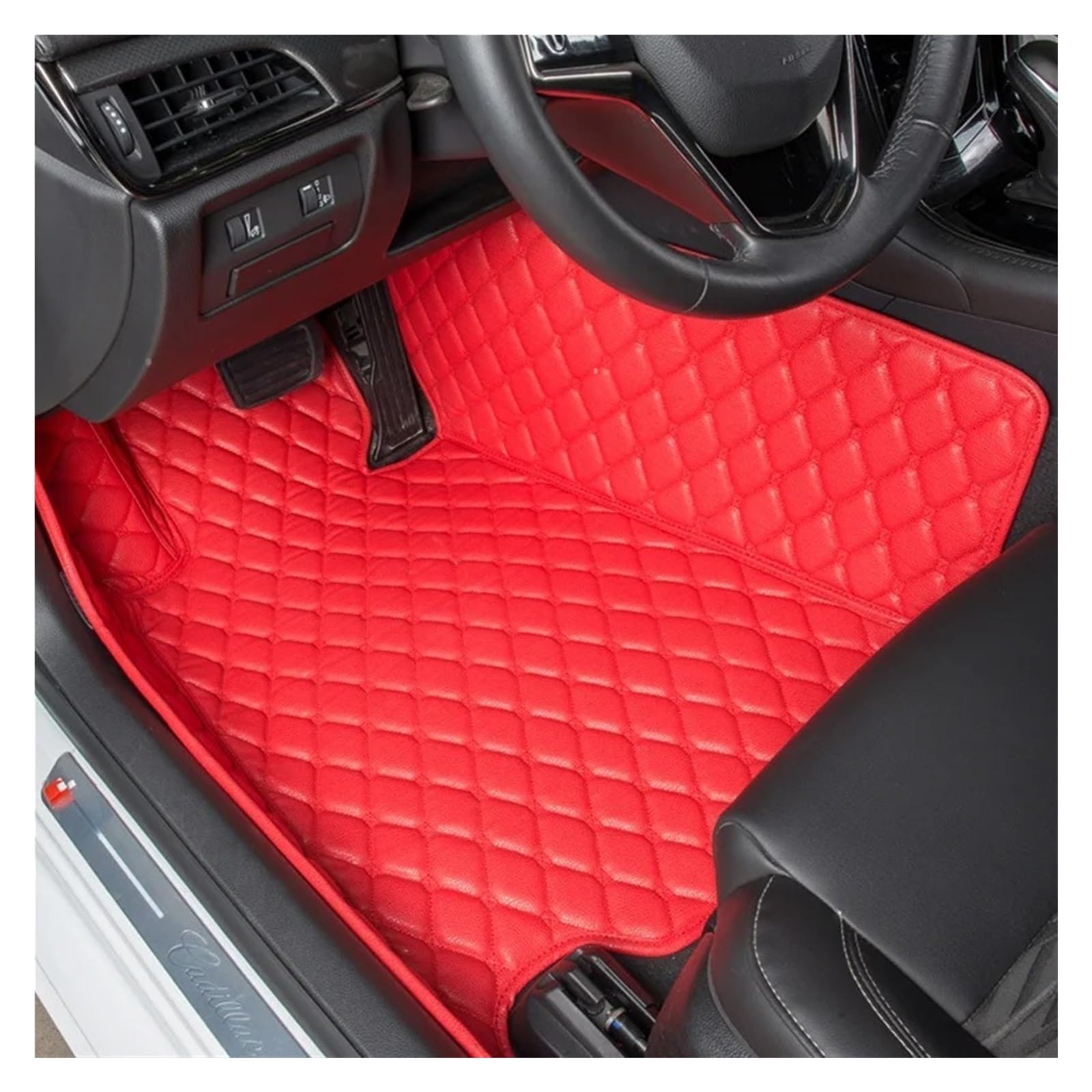 Auto Kofferraummatte Für 718 Für Boxster Für Cayman 987 2014-2020 981 982 3D Leder Kofferraum Matte Cargo-Liner Abdeckungen Kofferraum Schutzmatte(Red) von JMOLXURI