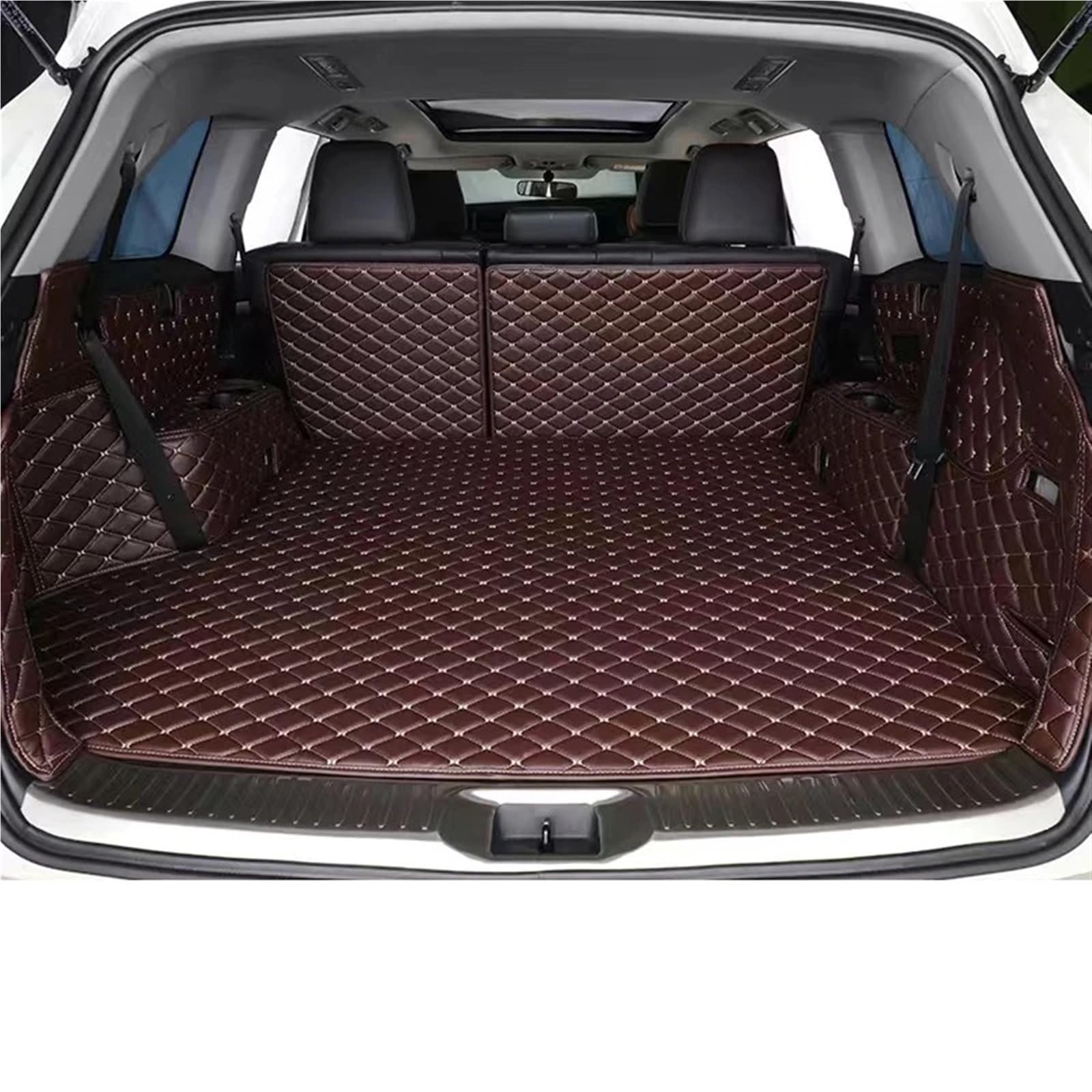 Auto Kofferraummatte Für Chevrolet Für Captiva 2014-2017 Vollständige Abdeckung Leder Auto Innen Zubehör Styling Anti-Slip Wasserdicht8 Kofferraum Matte Kofferraum Schutzmatte(Color 18) von JMOLXURI