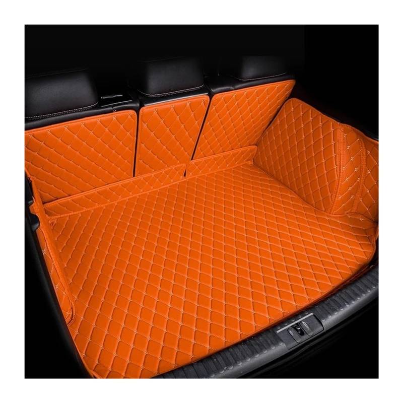 Auto Kofferraummatte Für Chevrolet Für Captiva CN202S 2022 2023 2024 7 Sitz Teppich Stamm Lagerung Pad Fracht Abdeckung Teppich Auto Zubehör Auto Hinten Stamm Matte Kofferraum Schutzmatte(B-Orange) von JMOLXURI