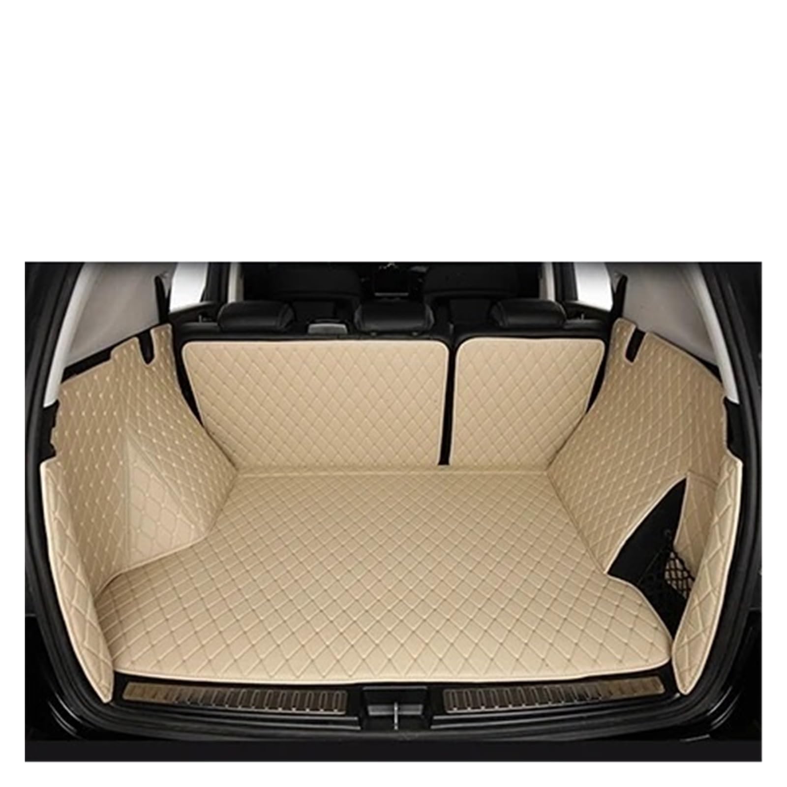 Auto Kofferraummatte Für Chevrolet Für Trax Für Tracker 2014-2021 Die Stamm Fracht Leder Liner Kofferraum Matte Fracht Fach Boden Teppich Schlamm Kofferraum Schutzmatte(Beige) von JMOLXURI