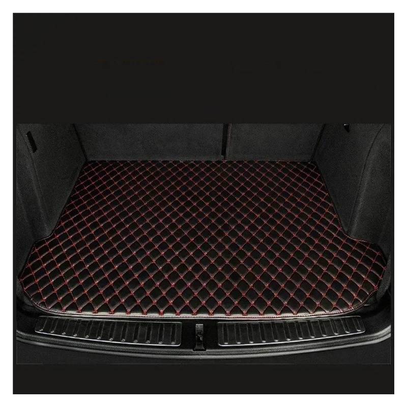 Auto Kofferraummatte Für Hyundai Für Genesis 2015 Liner Hinteren Koffer Cargo Fuß Pads Zubehör Produkte Teile Autos Auto Stamm Matten Kofferraum Schutzmatte(Black with Red) von JMOLXURI