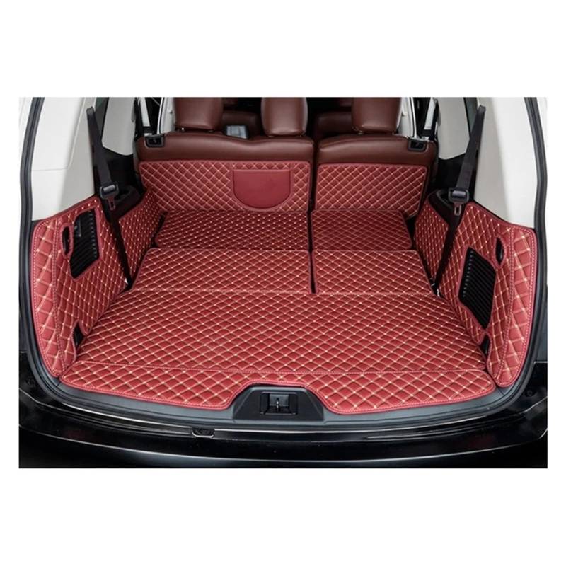 Auto Kofferraummatte Für Infiniti QX80 7 8 Sitze 2013-2022 Langlebige Cargo Liner Kofferraum Teppiche Abdeckung Für Für Spezielle Auto Stamm Matten Kofferraum Schutzmatte(2-Full Cover) von JMOLXURI