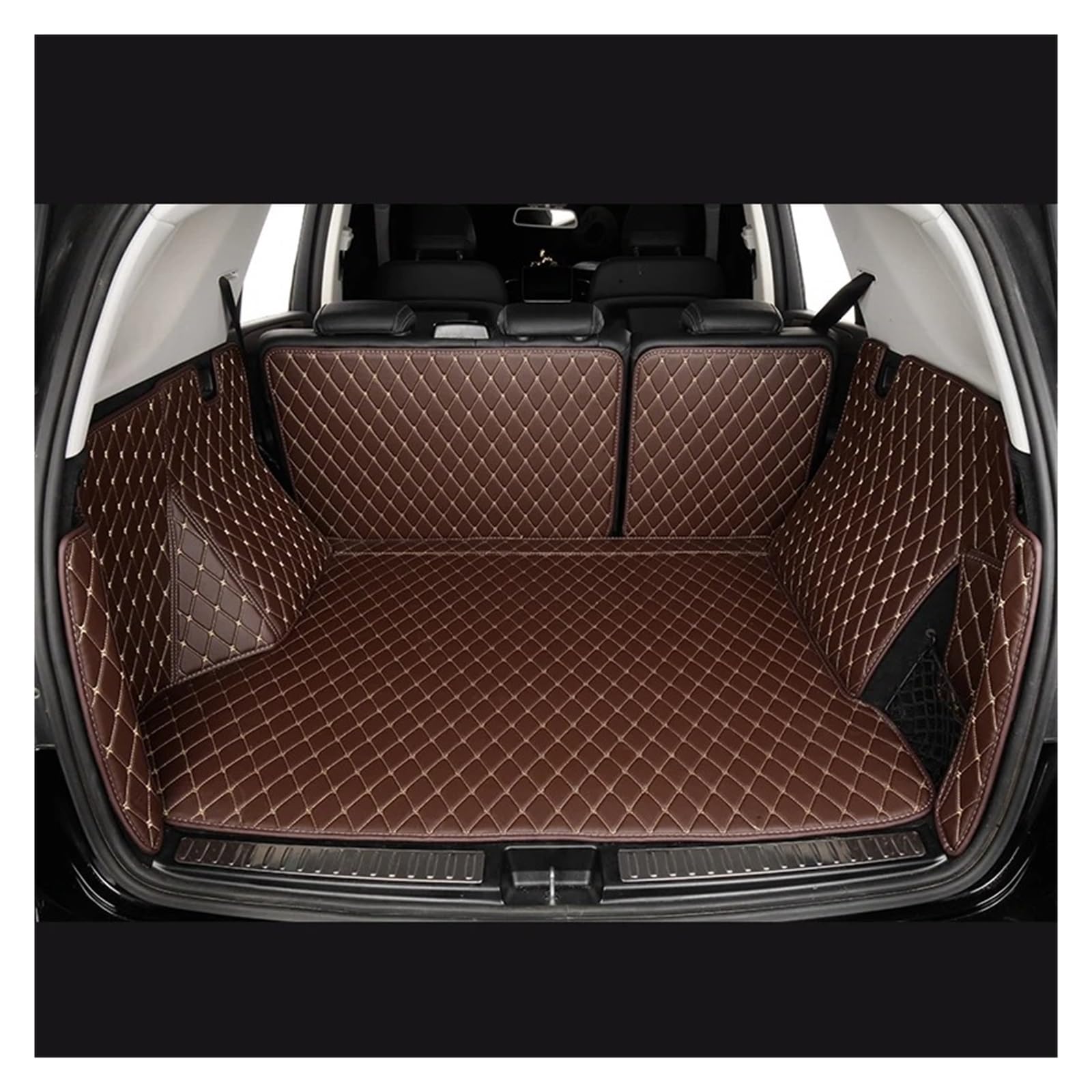 Auto Kofferraummatte Für Infiniti QX80 Y62 2017-2023 Kofferraum Matte Auto Cargo-Liner Auto Kofferraum Teppich Kofferraum Schutzmatte(Coffee) von JMOLXURI