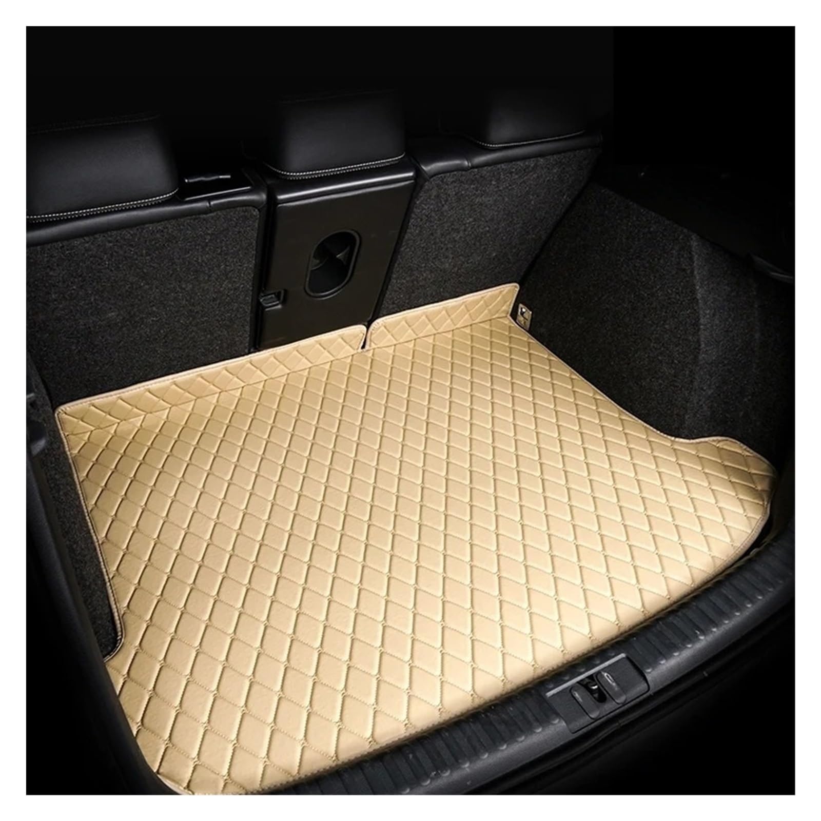 Auto Kofferraummatte Für SEAT Für Alhambra MK2 7N 2011-2020 Cargo-Liner Teppich Innen Teile Zubehör Abdeckung Kofferraum Matte Kofferraum Schutzmatte(A-Khaki) von JMOLXURI