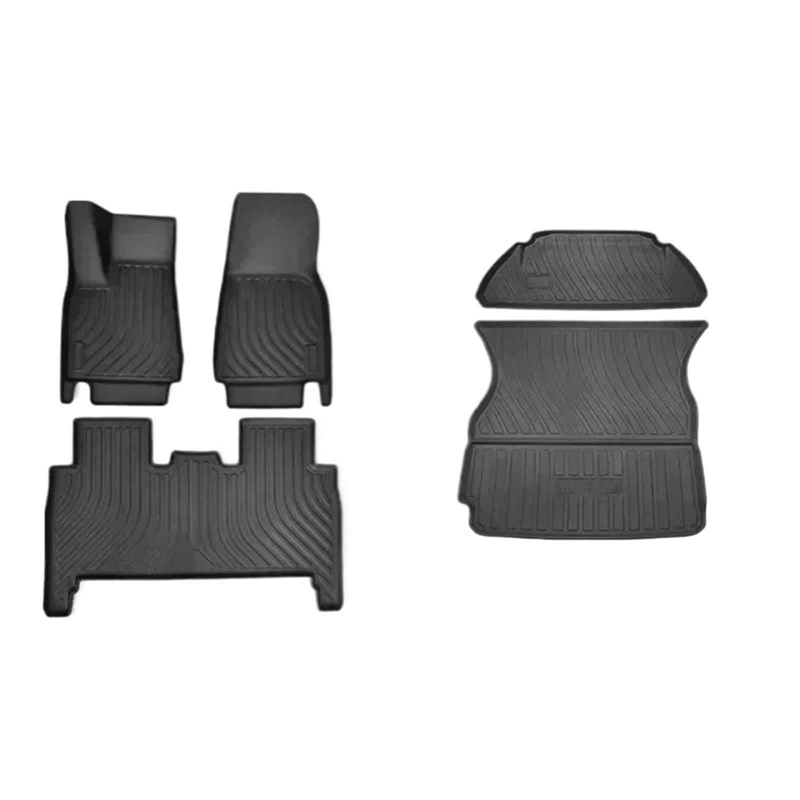 Auto Kofferraummatte Für Tesla Für Model Für X Good Side Surrounding Upgraded Foot Pad TPE Fit Allwetter-Kofferraummatten Kofferraum Schutzmatte(5 seat 16-20 5PCS) von JMOLXURI