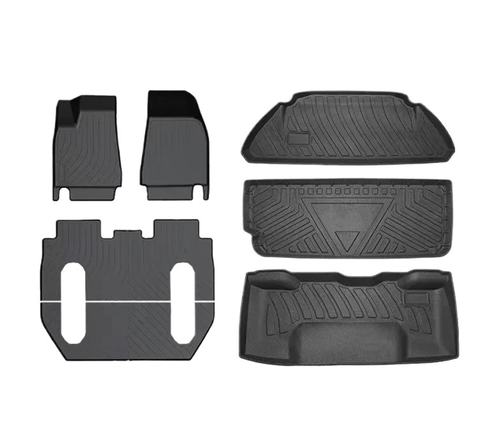 Auto Kofferraummatte Für Tesla Für Model Für X Good Side Surrounding Upgraded Foot Pad TPE Fit Allwetter-Kofferraummatten Kofferraum Schutzmatte(6 seat 16-20 7PCS) von JMOLXURI