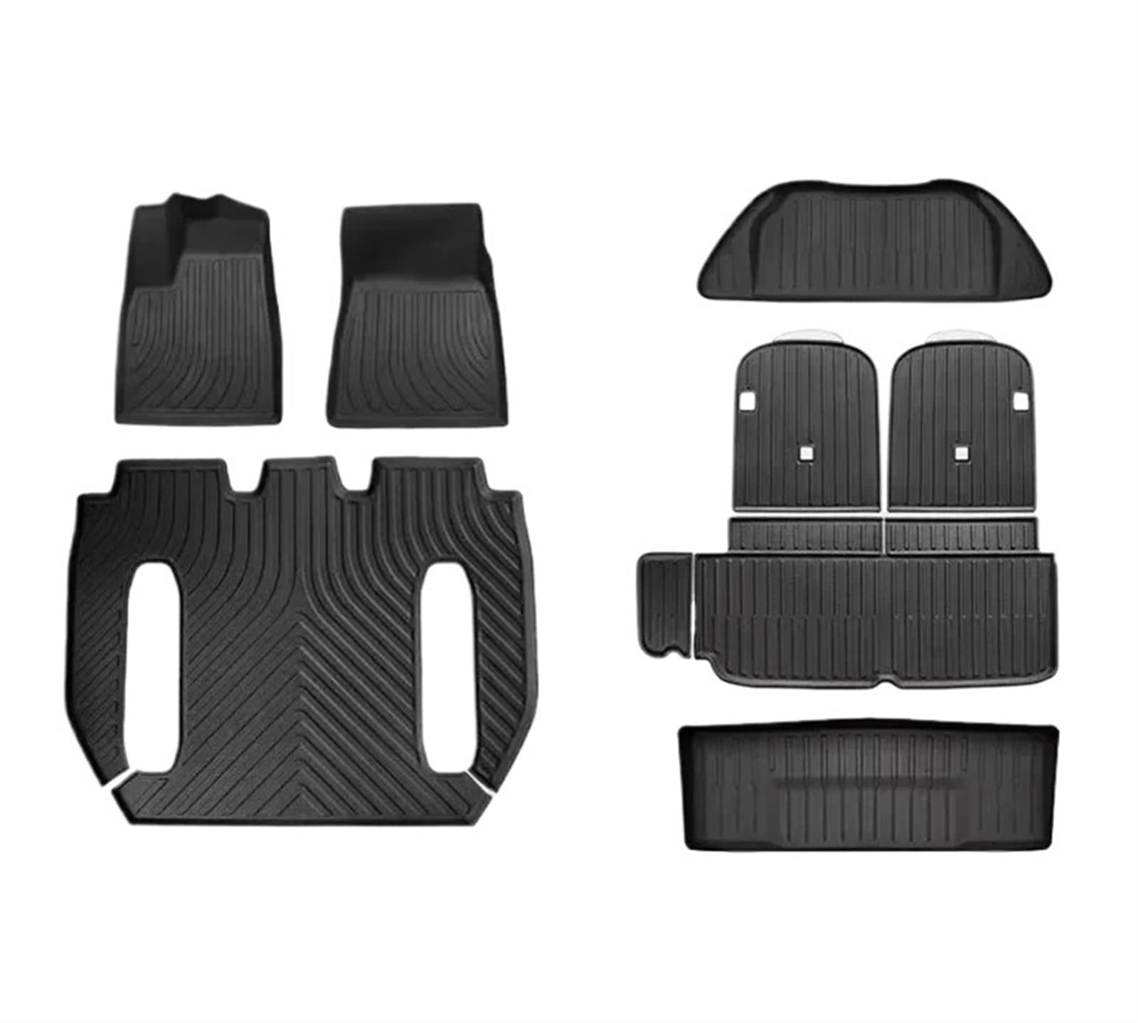 Auto Kofferraummatte Für Tesla Für Model Für X Good Side Surrounding Upgraded Foot Pad TPE Fit Allwetter-Kofferraummatten Kofferraum Schutzmatte(6seat 21-24 Full Set) von JMOLXURI