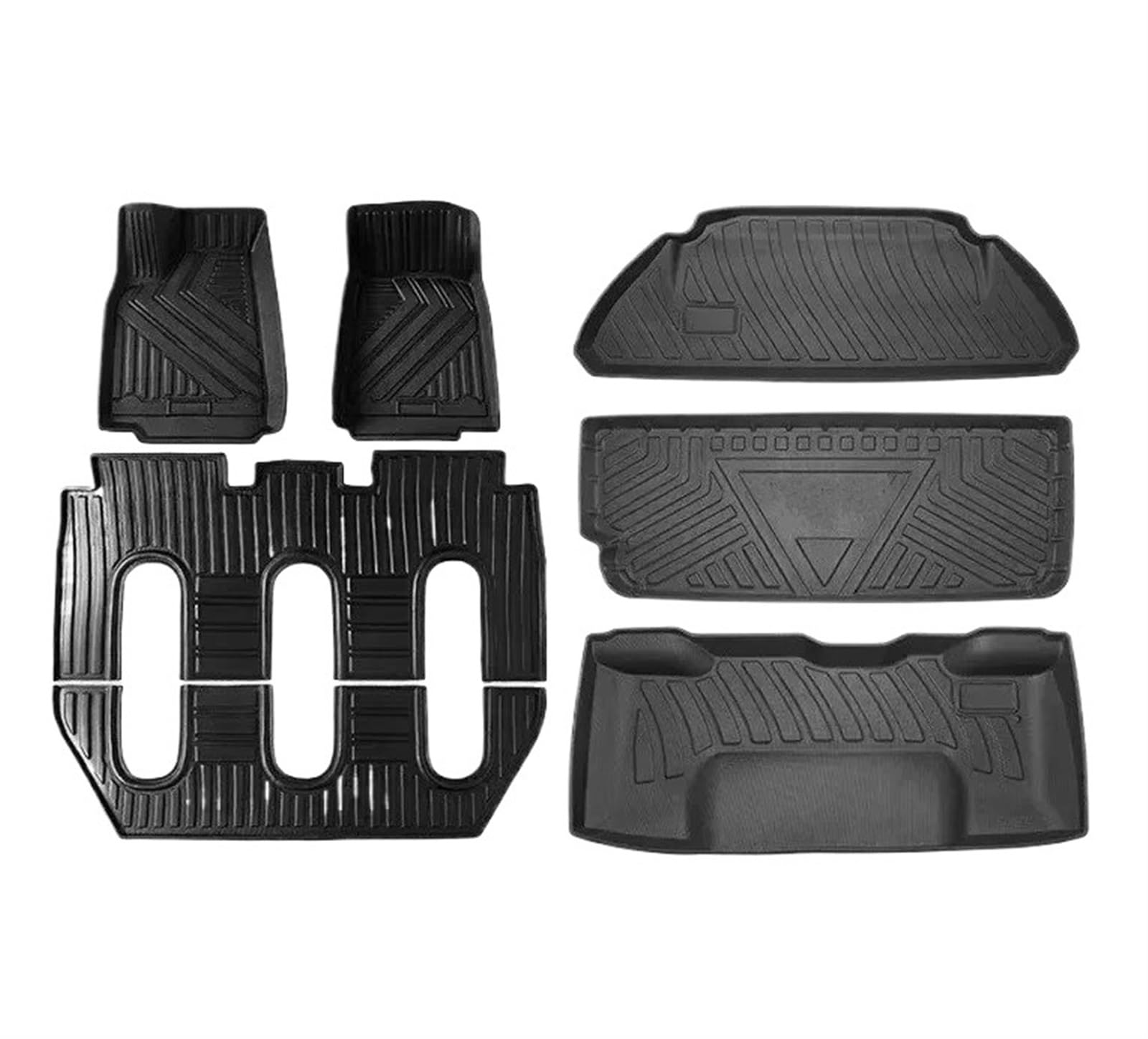 Auto Kofferraummatte Für Tesla Für Model Für X Good Side Surrounding Upgraded Foot Pad TPE Fit Allwetter-Kofferraummatten Kofferraum Schutzmatte(7 seat 16-17.8 7PCS) von JMOLXURI