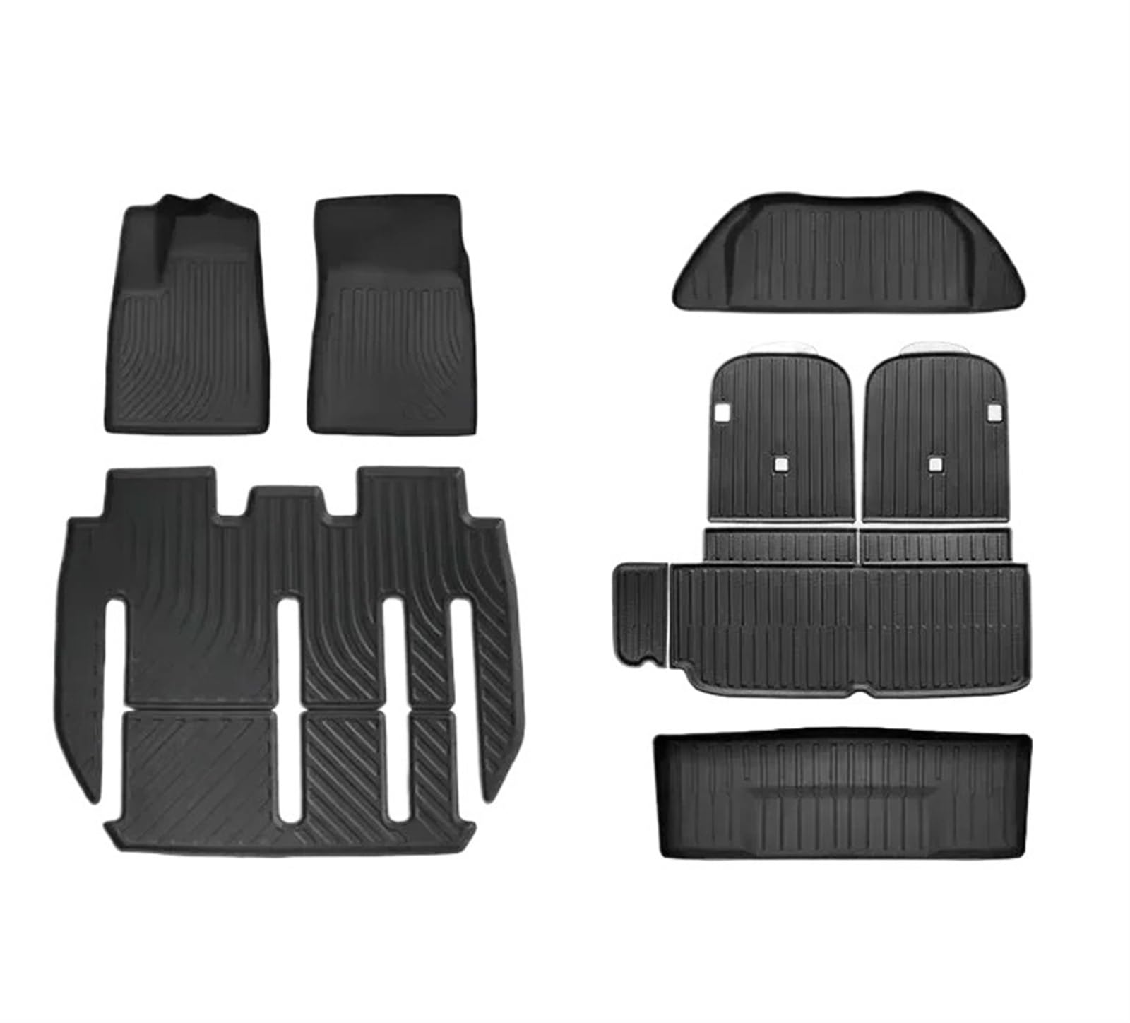 Auto Kofferraummatte Für Tesla Für Model Für X Good Side Surrounding Upgraded Foot Pad TPE Fit Allwetter-Kofferraummatten Kofferraum Schutzmatte(7seat 21-24 Full Set) von JMOLXURI