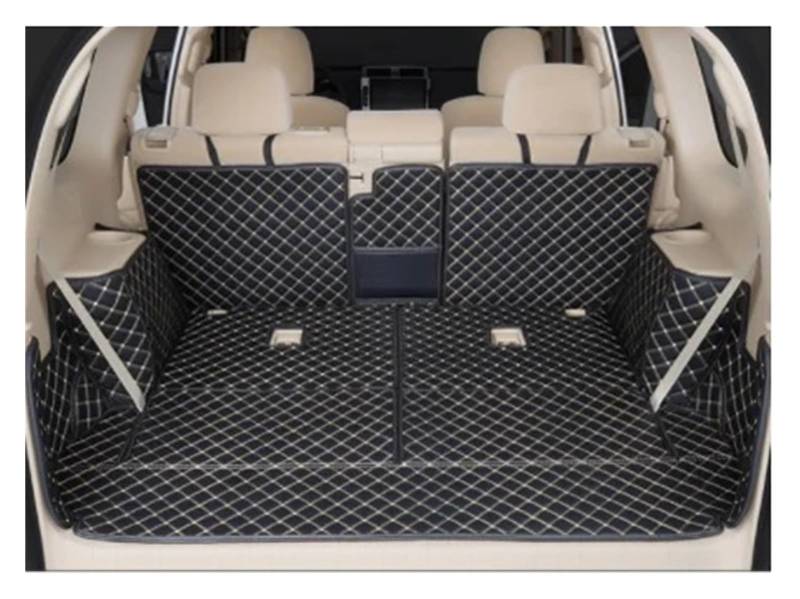 Auto Kofferraummatte Für Toyota Für Prado 150 2010-2018 Anti-Schmutzige Schutz Tablett Cargo-Liner Zubehör Styling Auto Stamm Matte Kofferraum Schutzmatte(B-Black beige) von JMOLXURI