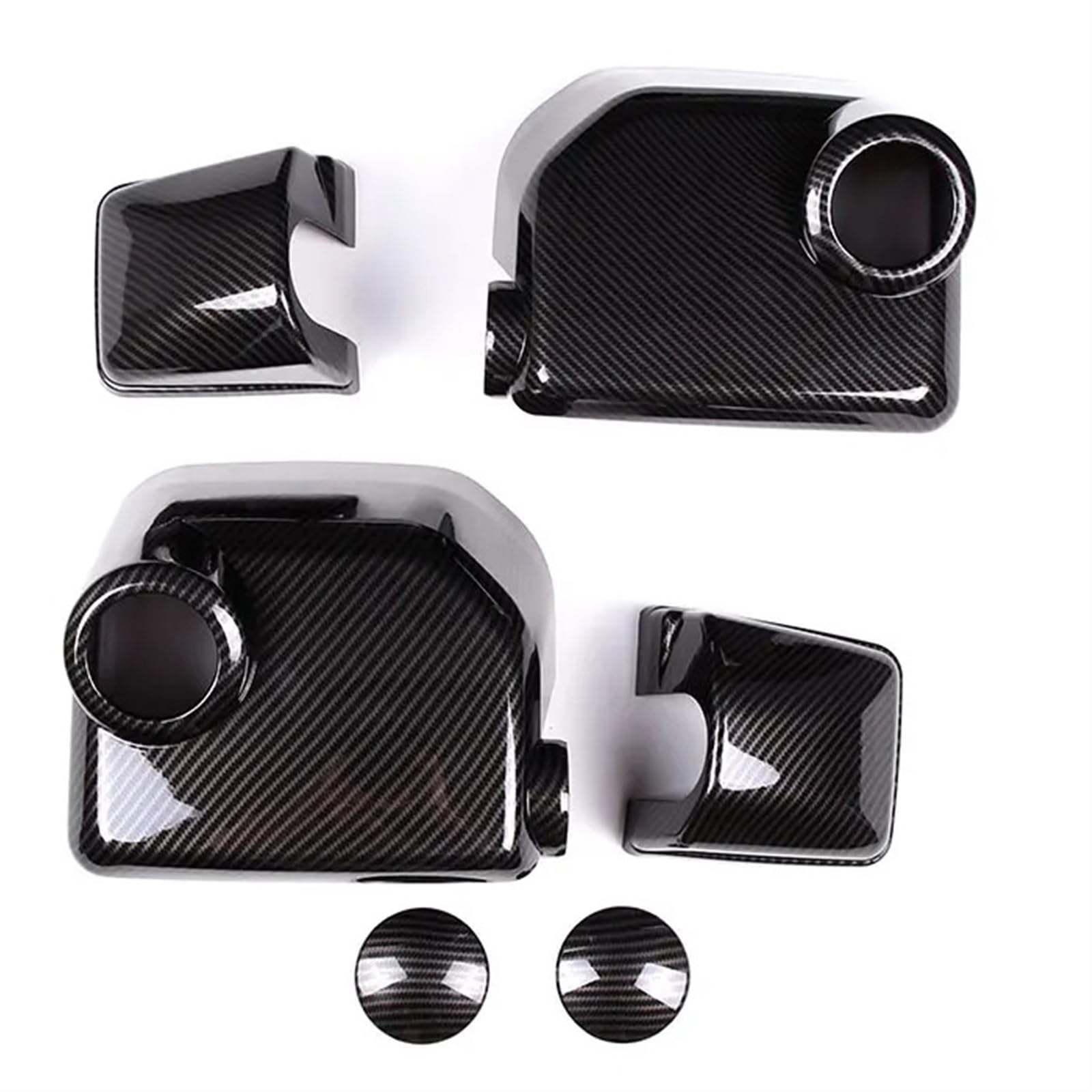 Auto Konsolenrahmen Für Toyota Für FJ Für Cruiser 2007-2021 Auto Zentrale Bedienfeld Aufkleber Tür Dekoration Aufkleber ABS Carbon Faser Komplette Set Von Zubehör Zentrales Bedienfeld(Style 3) von JMOLXURI