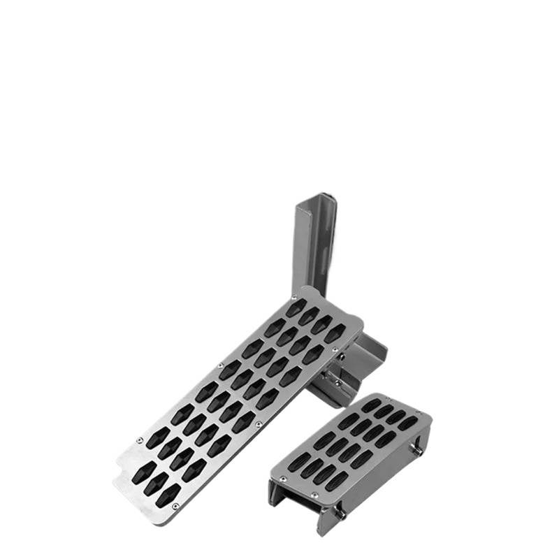 Auto Pedalabdeckung Für Jeep Für Wrangler JK 2007-2017 Gaspedal Auto Gaspedal Extender Dead Pedal Abdeckung Innen Zubehör Foot Rest Pedal Abdeckung(1set Sliver) von JMOLXURI