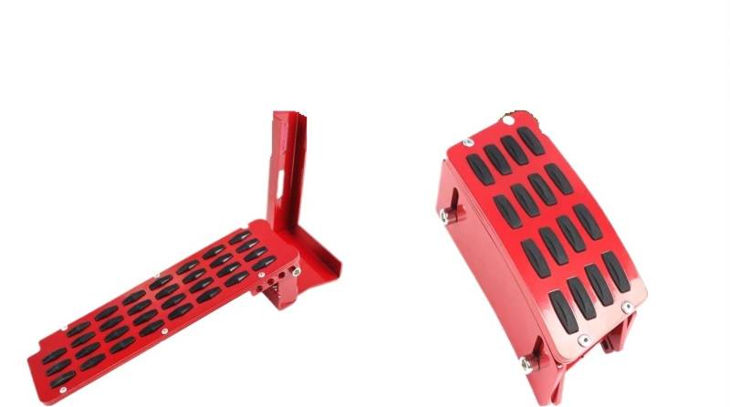 Auto Pedalabdeckung Für Jeep Für Wrangler JK 2007-2017 Gaspedal Auto Gaspedal Extender Dead Pedal Abdeckung Innen Zubehör Foot Rest Pedal Abdeckung(1set red) von JMOLXURI