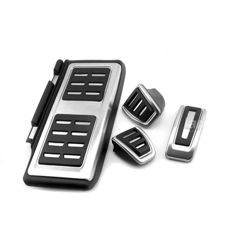 Auto Pedalabdeckung Für VW Für Arteon Für Golf Für Polo Für Tiguan Gaspedal Bremspedal Pedal Fußstütze Platte Kupplung Drossel Refit Auto Styling Foot Rest Pedal Abdeckung(MT 4pieces) von JMOLXURI