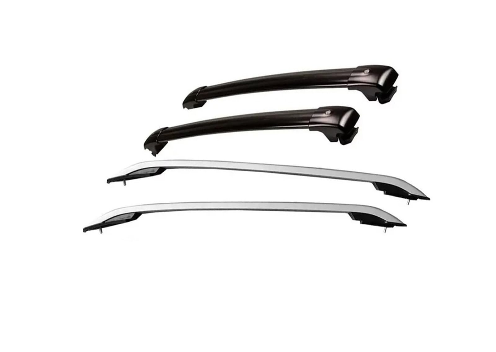 Dachgepäckträger Für Ford Für Ranger T9 2023 2024 + 4 Stücke Aluminium Dachreling Seitenschiene Bar Querlatte Querstangen Gepäckablage Auto von JMOLXURI