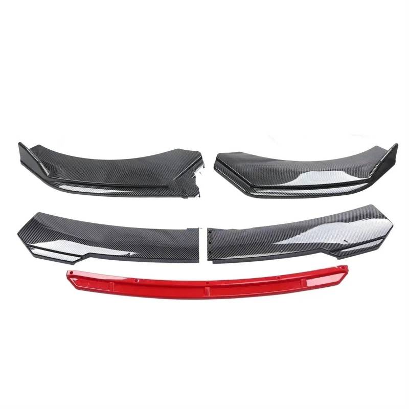 Frontspoiler Für 970 971 2009-2022 Auto Vorderen Körper Stoßstange Spolier Lippe Kinn Diffusor Splitter Air Dam Kit Protector Schutz Abdeckung Vordere Stoßstange Unten(Carbon Fiber Red) von JMOLXURI