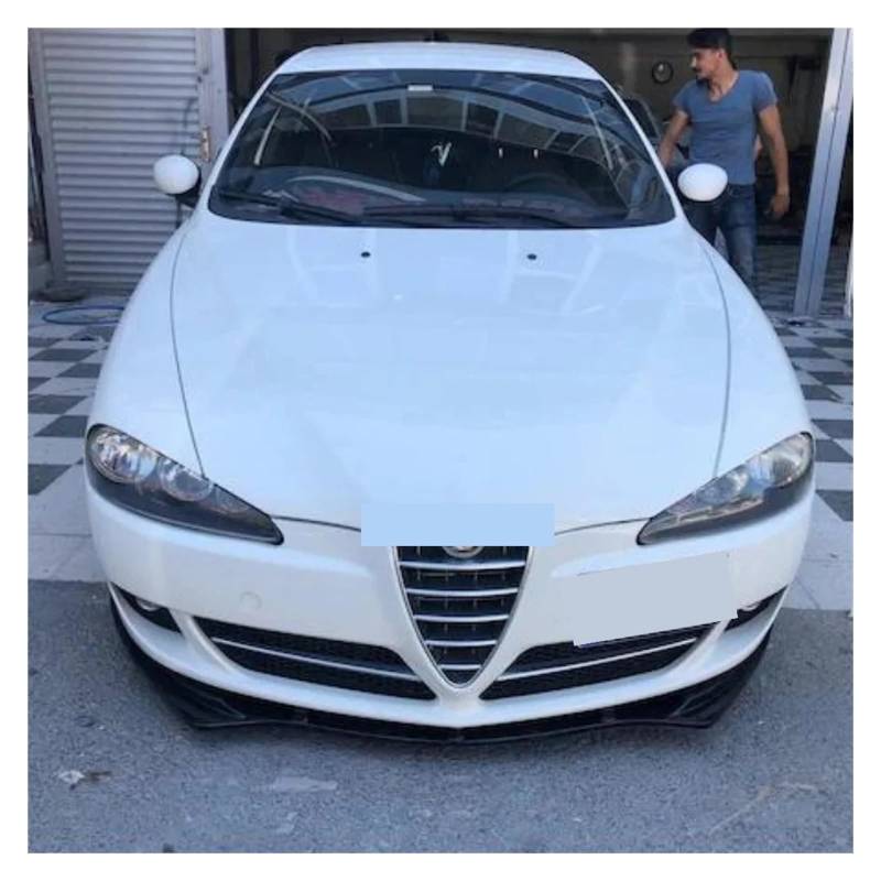 Frontspoiler Für Alfa Für Romeo 147 Body Kit Auto Zubehör Spoiler Splitter Diffusor Klappe Stoßstange Außen Teile 3 Stücke Frontschürze Lippe Vordere Stoßstange Unten(Black) von JMOLXURI