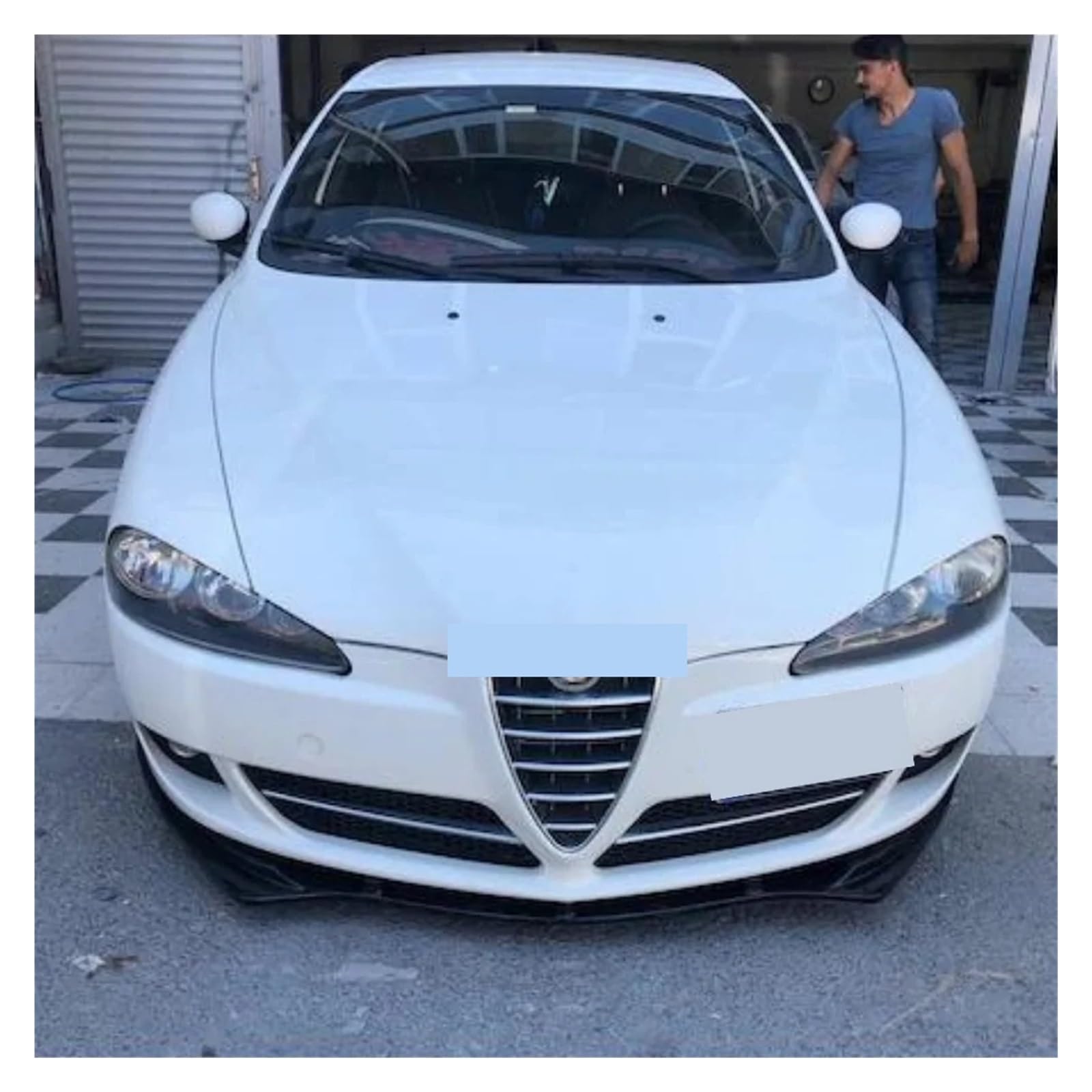 Frontspoiler Für Alfa Für Romeo 147 Body Kit Auto Zubehör Spoiler Splitter Diffusor Klappe Stoßstange Außen Teile 3 Stücke Frontschürze Lippe Vordere Stoßstange Unten(SİLVER) von JMOLXURI