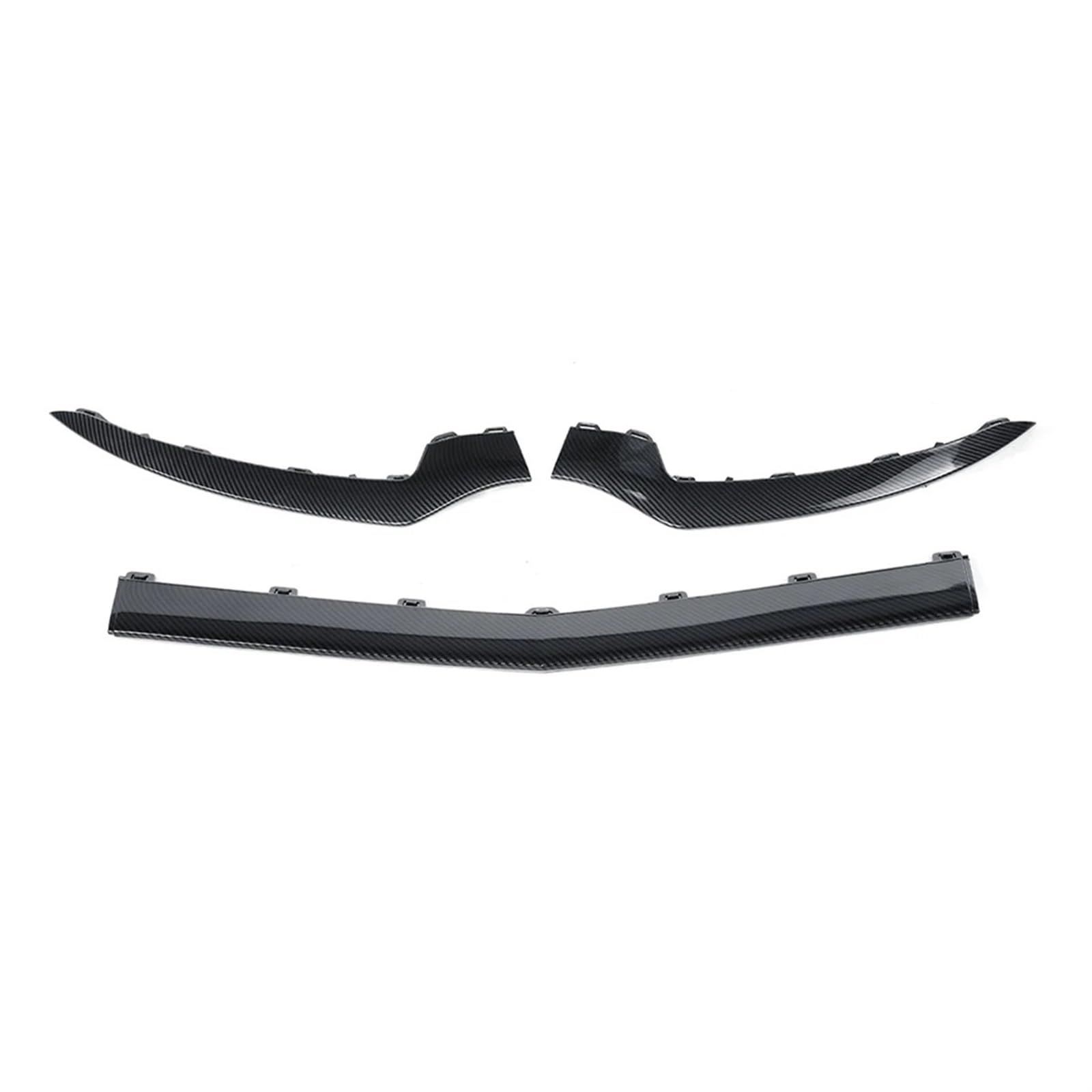 Frontspoiler Für Benz W207 Für E-Klasse E200 E350 2014-2016 3 Stücke Schwarz Auto Front Stoßstange Lip Splitter Diffusor Spoiler Schutz Abdeckung Vordere Stoßstange Unten(Carbon Fiber Look) von JMOLXURI