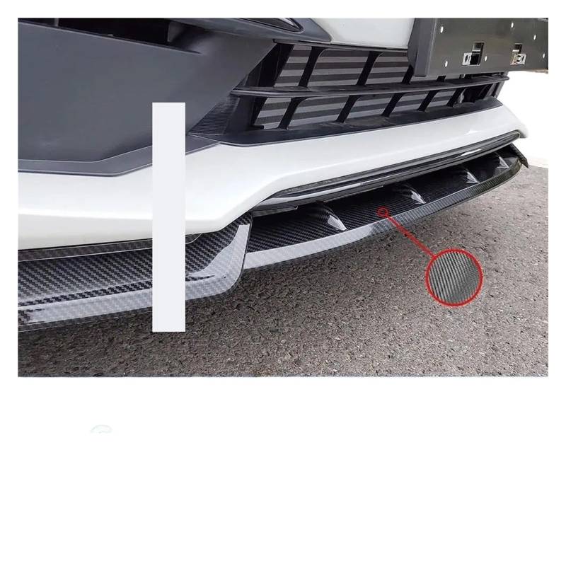 Frontspoiler Für Civic 10TH Für Gen Für Limousine 2019 2020 2021 2019+ Frontschürze Lippe Kinn Körper Kit Tuning Zubehör Splitter Geändert ﻿ ﻿ Vordere Stoßstange Unten(Carbon Fiber Look) von JMOLXURI