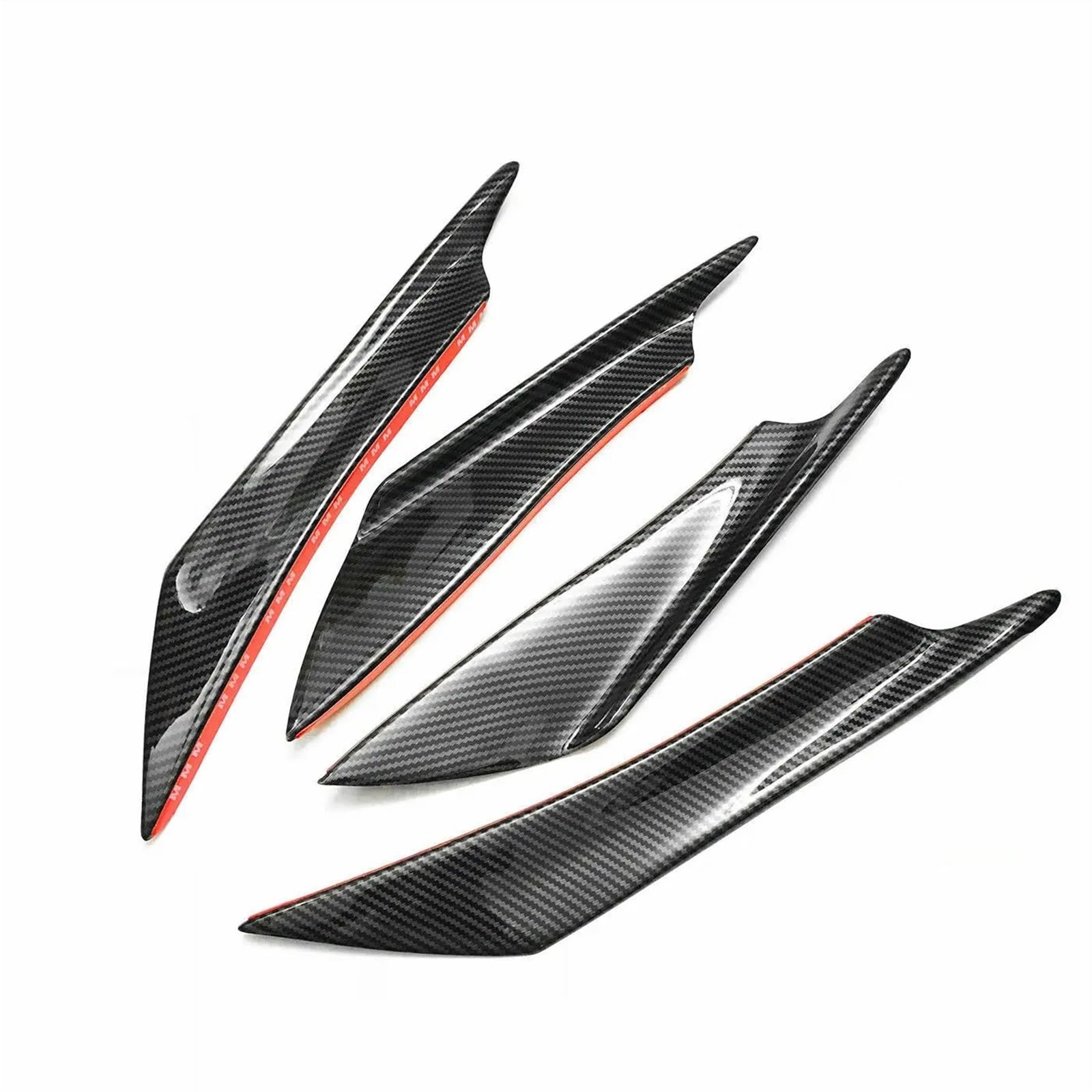 Frontspoiler Für Mitsubishi Für Lancer Für EVO 10 2008-2017 Front Stoßstange Splitter Fin Canard Diffusor Wertigkeit Spoiler Lippe Universal Auto Zubehör Vordere Stoßstange Unten(Carbon Fiber) von JMOLXURI