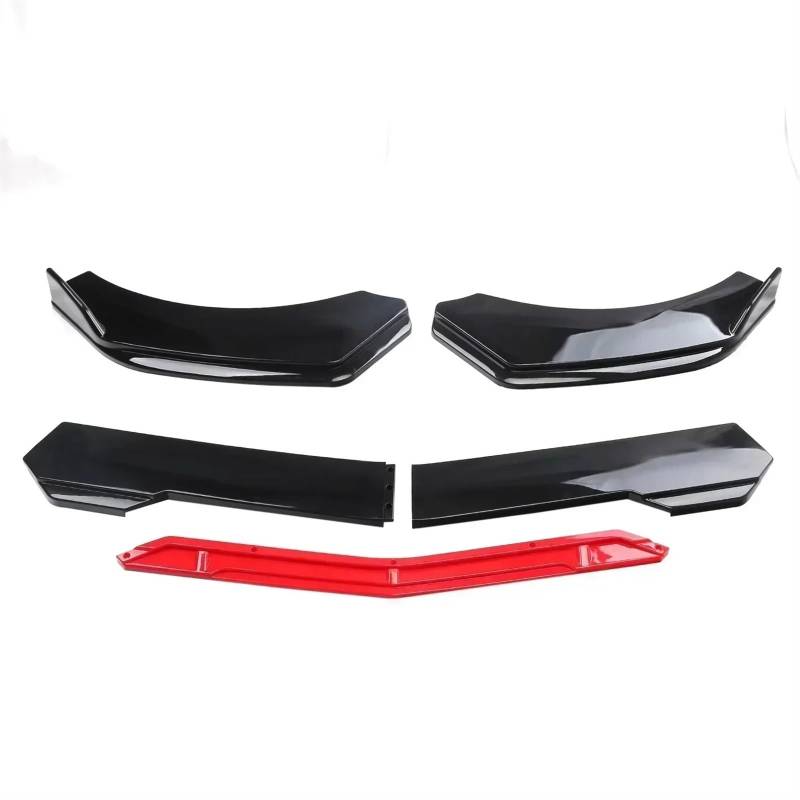 Frontspoiler Für Skoda Für Octavia Für VRS Für Superb Auto Vorderen Stoßfänger Kinn Lip Spoiler Body Kits Splitter Rock Diffusor Schutz Schutz Abdeckungen Vordere Stoßstange Unten(Black Red) von JMOLXURI