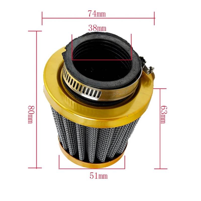 Für 19mm Mit Luftfilter Für Jog 50cc 90cc JOG90 Moped 2 Hub 1E40QMB 1PE40QMB 1E50QMG E-TON Für Polaris Motorrad Vergaser Motorrad Vergaser Kraftstoff System Vergaser(Yellow air fliter) von JMOLXURI