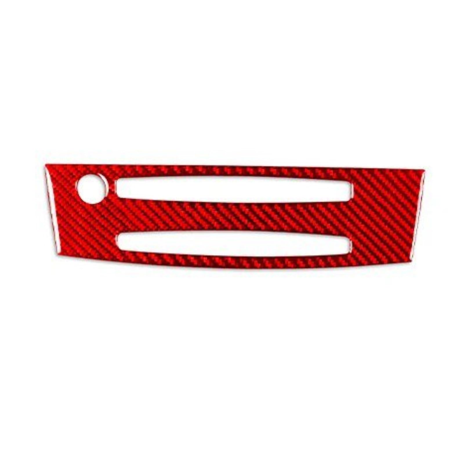 Für 5 Series E60 2004-2010 Carbon Fiber Center Radio CD Einstellung Bedienfeld Abdeckung Auto Innen Trim Zubehör Aufkleber Auto Zentrale Steuerung Trim Aufkleber(2 Red A) von JMOLXURI