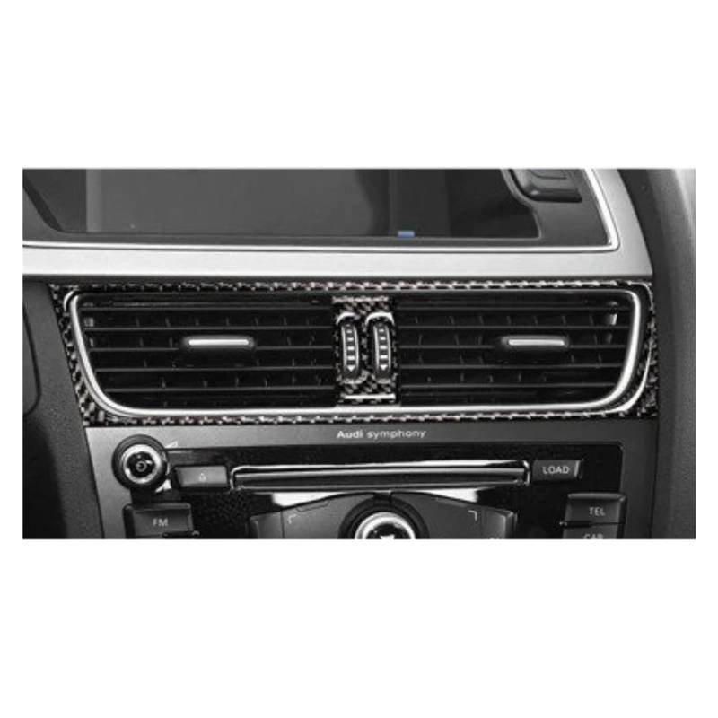 Für A4 Für A5 Für B8 Für Q5 Real Carbon Fiber Auto Navigation Klimaanlage CD Bedienfeld LHD RHD Aufkleber Innen Zubehör Auto Zentrale Steuerung Trim Aufkleber(C) von JMOLXURI