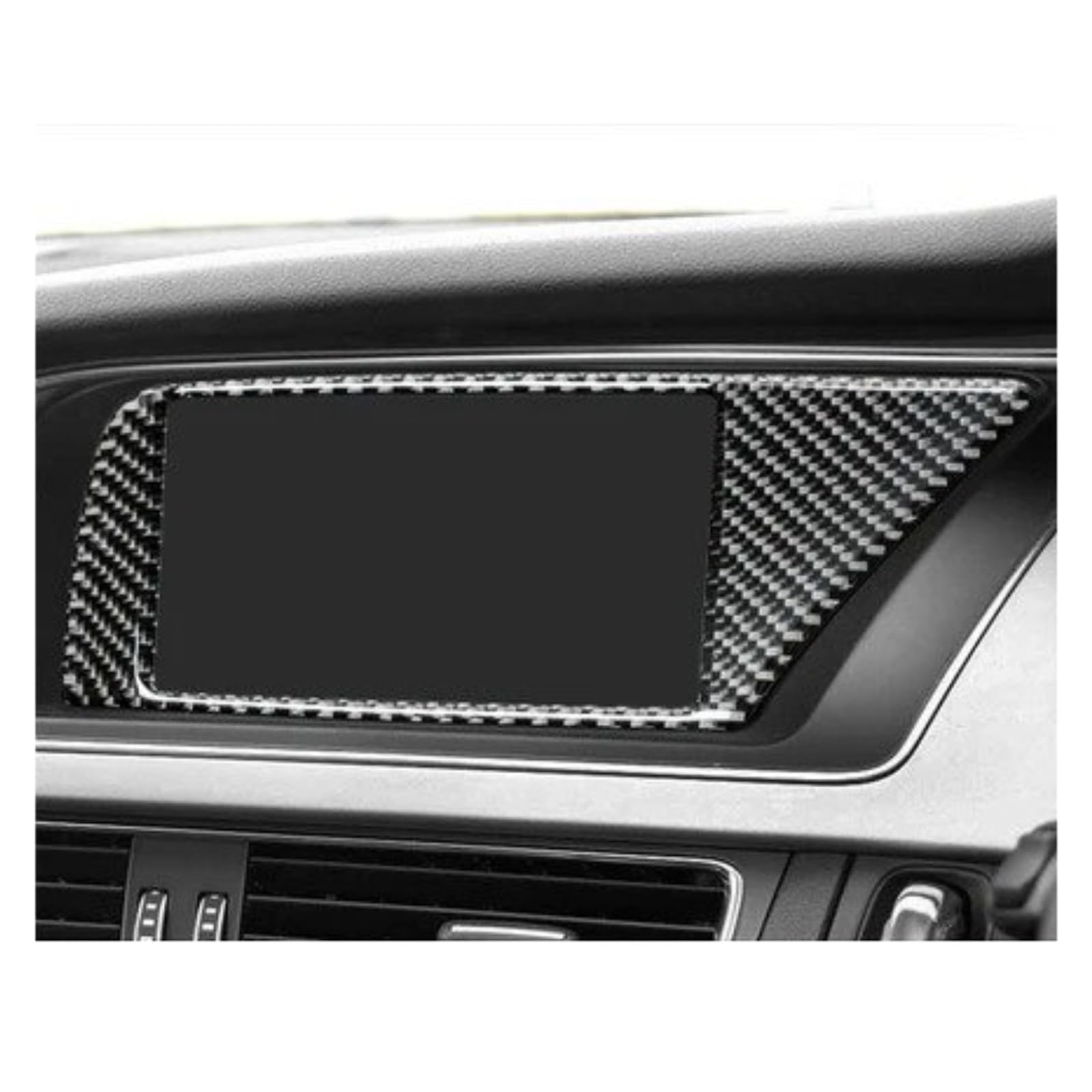 Für A4 Für A5 Für B8 Für Q5 Real Carbon Fiber Auto Navigation Klimaanlage CD Bedienfeld LHD RHD Aufkleber Innen Zubehör Auto Zentrale Steuerung Trim Aufkleber(K) von JMOLXURI