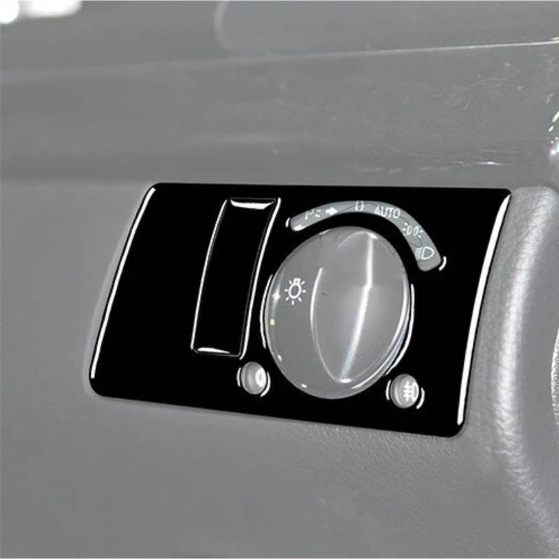 Für Benz Für E-Klasse W211 2003-2009 Klavier Schwarz Zentrale Steuerung Klimaanlage Outlet Scheinwerfer Schalter Panel Trim Aufkleber Auto Zentrale Steuerung Trim Aufkleber(RHD) von JMOLXURI