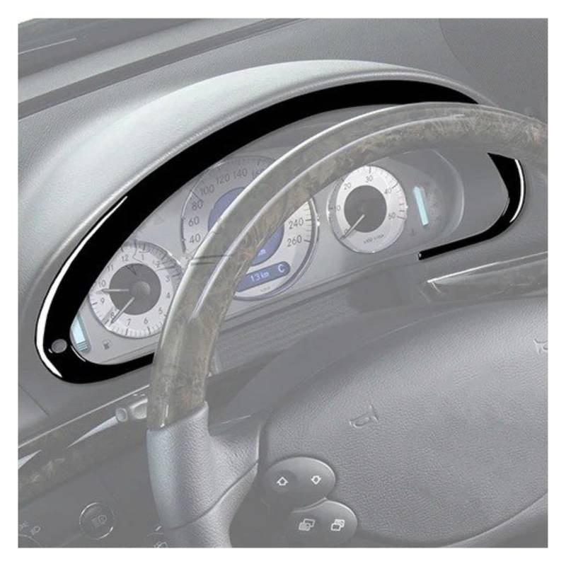 Für Benz Für E-Klasse W211 2003-2009 Klavier Schwarz Zentrale Steuerung Klimaanlage Outlet Scheinwerfer Schalter Panel Trim Aufkleber Auto Zentrale Steuerung Trim Aufkleber(Speedometer) von JMOLXURI