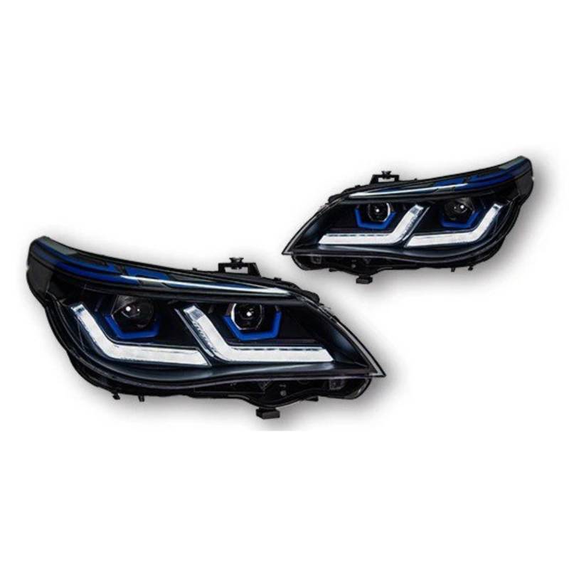 Für E60 5 Serie Scheinwerfer 2003-2010 520I 523I 530I Kopf Lampe Drl Projektor Objektiv Automotive Zubehör Auto Lichter Abdeckung Frontscheinwerfer Streuscheibe(LHD,2003-2006A) von JMOLXURI