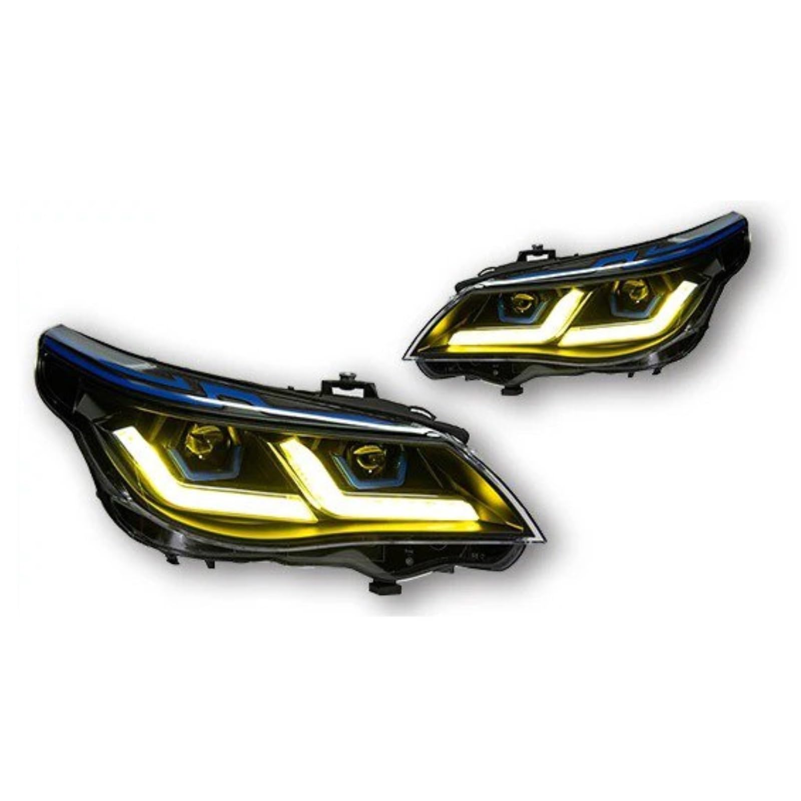 Für E60 5 Serie Scheinwerfer 2003-2010 520I 523I 530I Kopf Lampe Drl Projektor Objektiv Automotive Zubehör Auto Lichter Abdeckung Frontscheinwerfer Streuscheibe(RHD,2007-2010A) von JMOLXURI