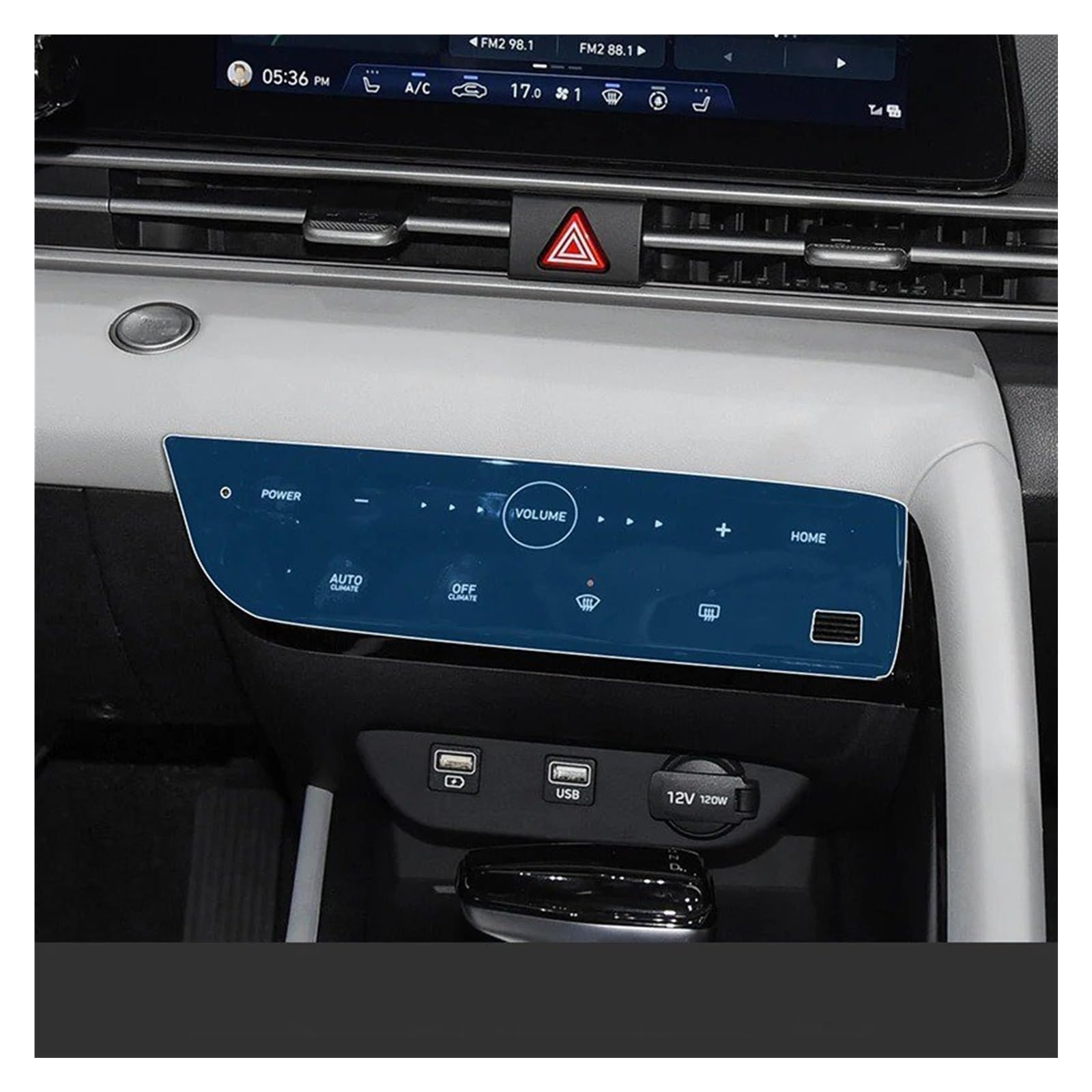 Für Hyundai Für Elantra Für Avante CN7 2021 Zentrale Steuerung Navigation Getriebe Innen Klimaanlage Panel TPU Schutz Film Auto Zentrale Steuerung Trim Aufkleber(Air Conditioning Panel Film) von JMOLXURI