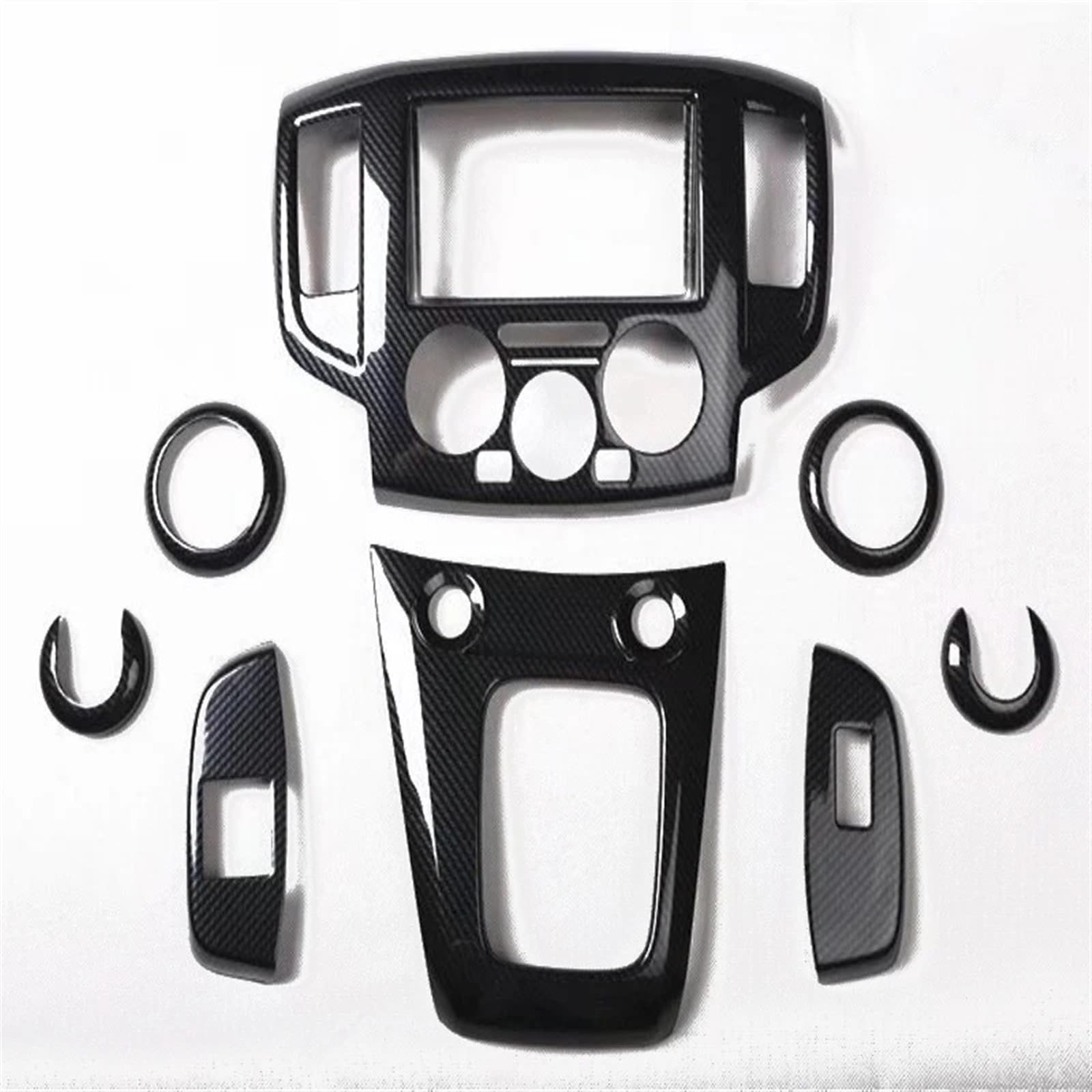 Für Nissan Für NV200 2010-2018 RHD Auto Innen Zubehör Dashboard Zentrale Panle Trim Getriebe Shift Fenster Schalter Air Vent Abdeckung Auto Zentrale Steuerung Trim Aufkleber(8PCS D) von JMOLXURI