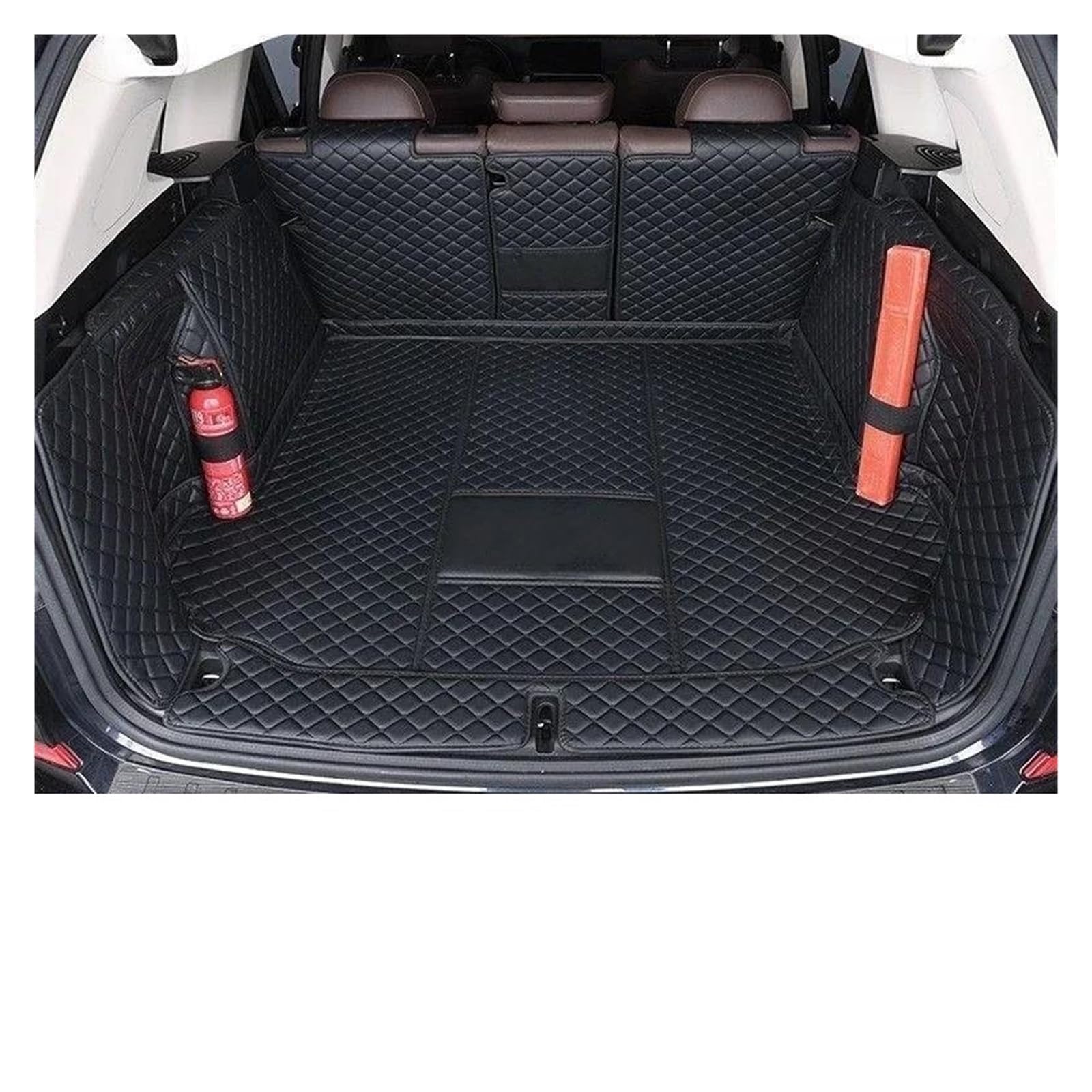 Kofferraumwanne Für Benz Für EQB 350 Für Energie Für SUV Komplett Geschlossene Kofferraum Matte Kissen Cargo Liner Spezielle Kissen Auto Innen Dekoration Antirutschmatte Kofferraum(Full Black) von JMOLXURI