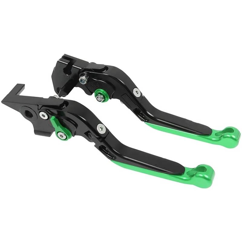 Motorrad-Bremskupplungshebel Für Kawasaki Für Ninja ZX-6R ZX636 ZX 636 2019 2020 Motorrad Zubehör CNC Einstellbare Bremse Kupplung Hebel Brems Kupplungshebel(Black-Black-Green) von JMOLXURI