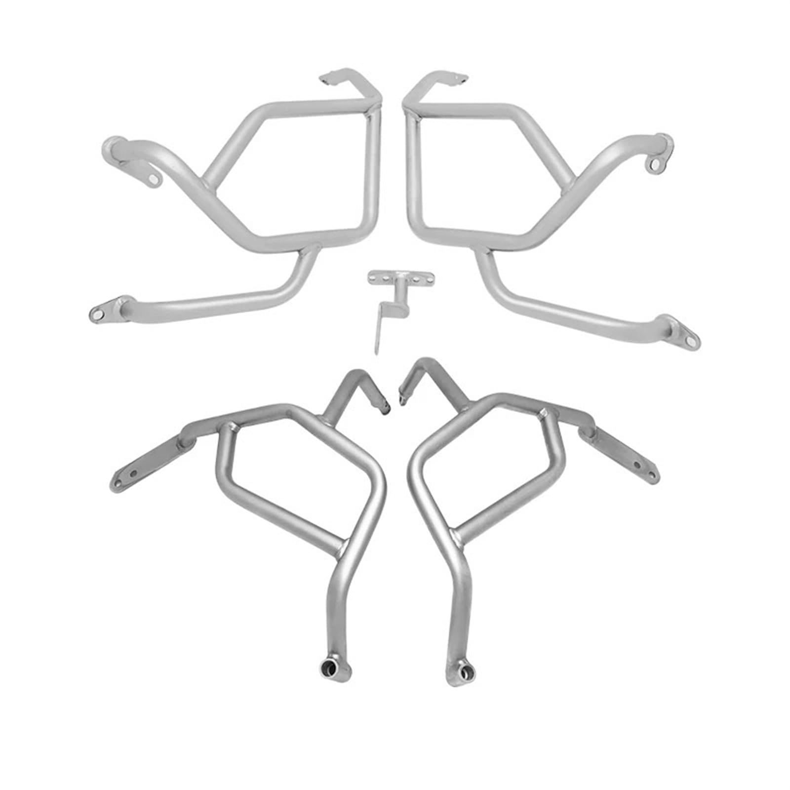 Motorrad Stoßfänger Für Tenere 700 Für Tenere Für XTZ 700 Für Tenere700 Für XTZ700 2019-2023 Motorsturzbügel Oberer Und Unterer Stoßstangenschutz Aus Edelstahl Stoßfänger von JMOLXURI